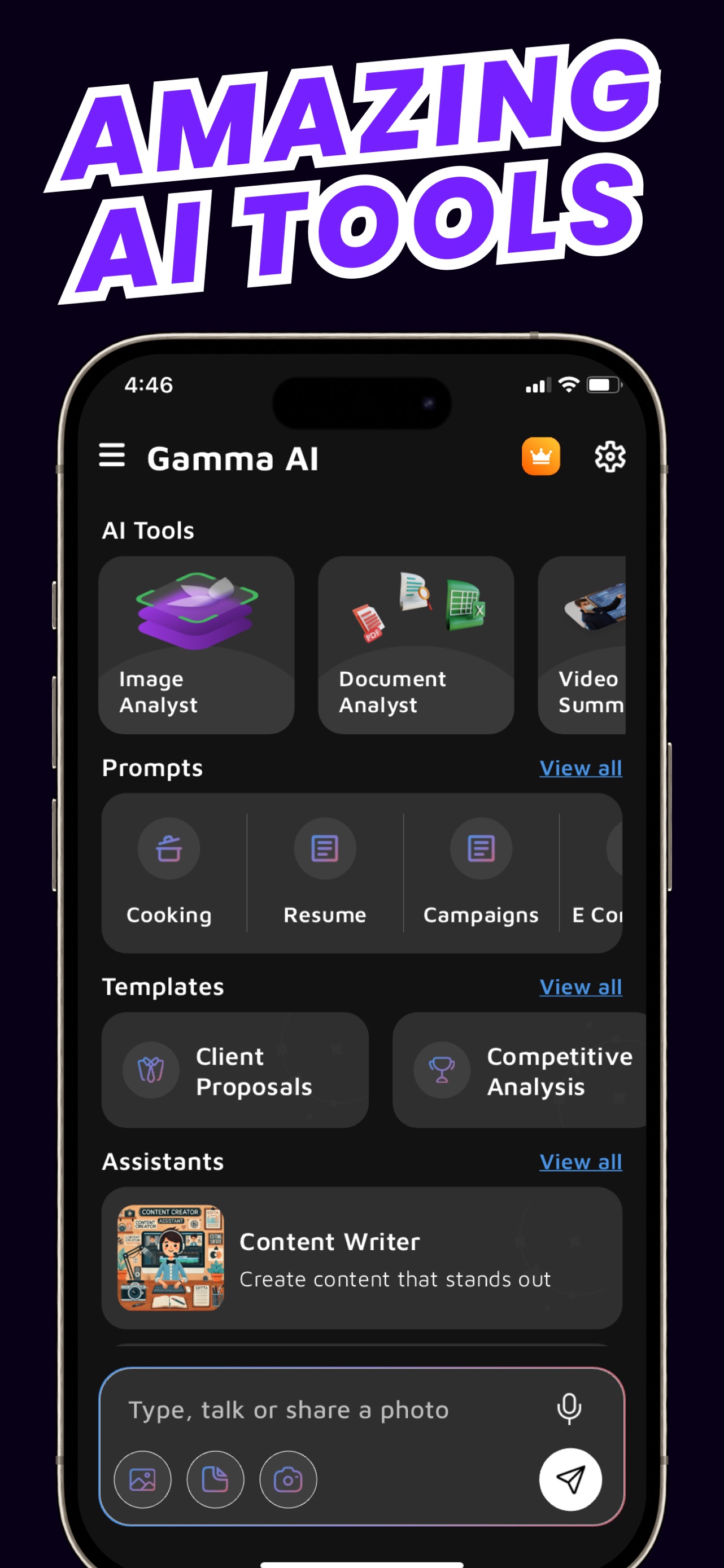 Gamma AI -Ask AI Chat Anything App Store screenshot 3