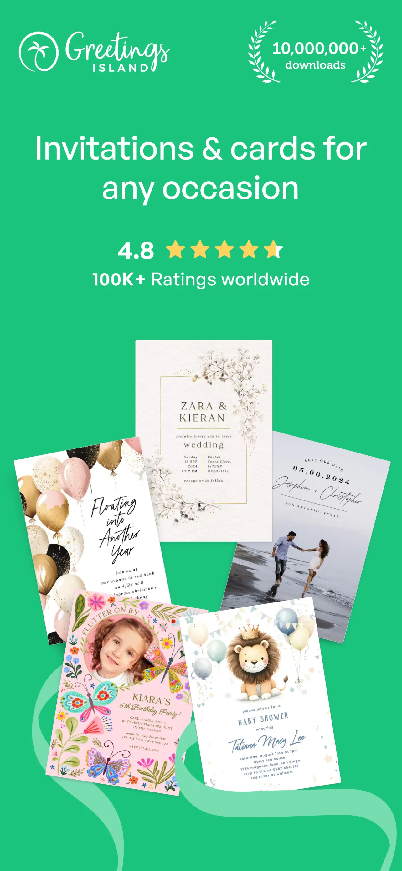 Invitation Maker: Cards & RSVP App Store screenshot 1