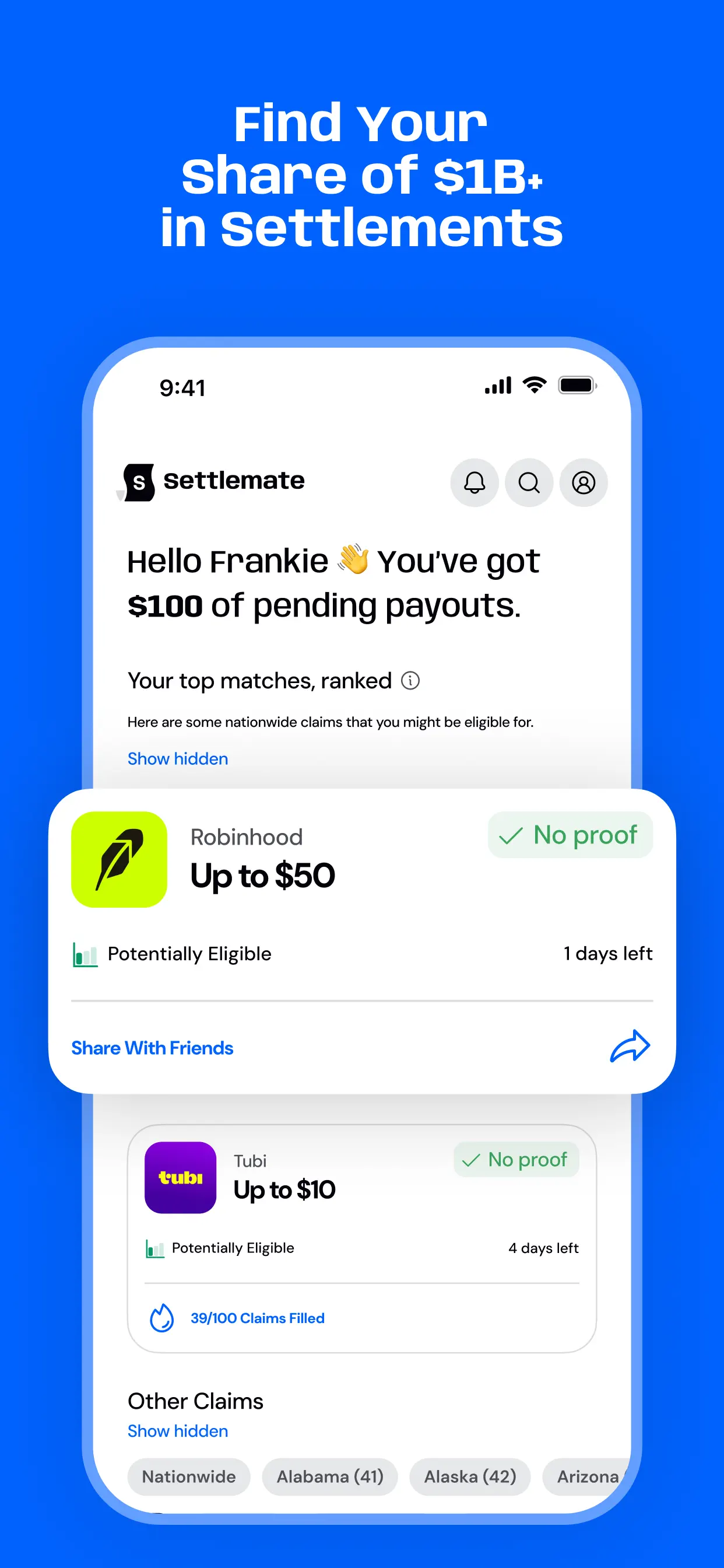 Settlemate: Claim Savings App Store screenshot 3