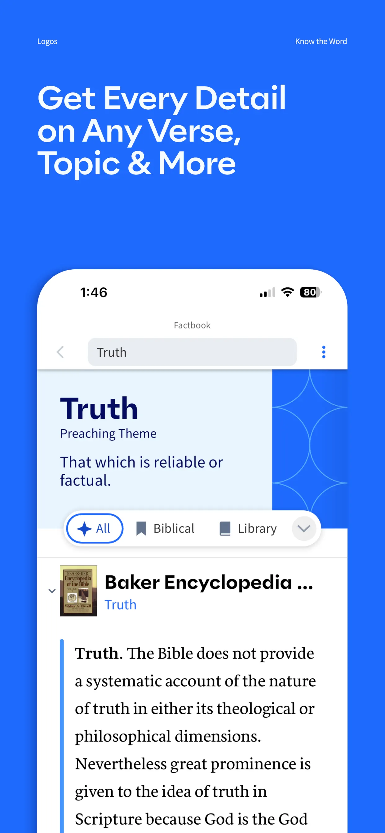 Logos: Deep Bible Study App Store screenshot 1