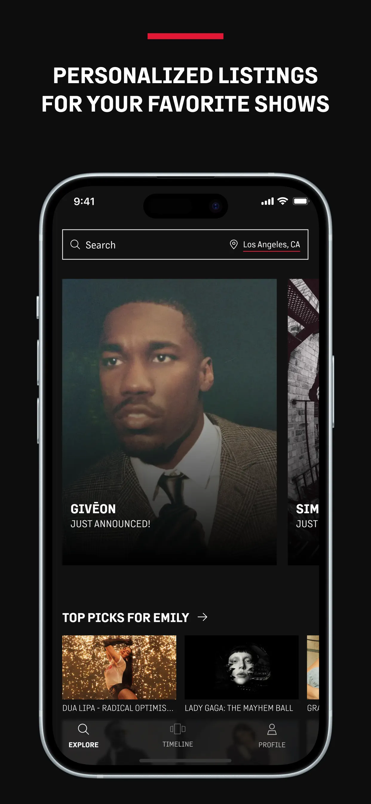 Live Nation – For Concert Fans App Store screenshot 1
