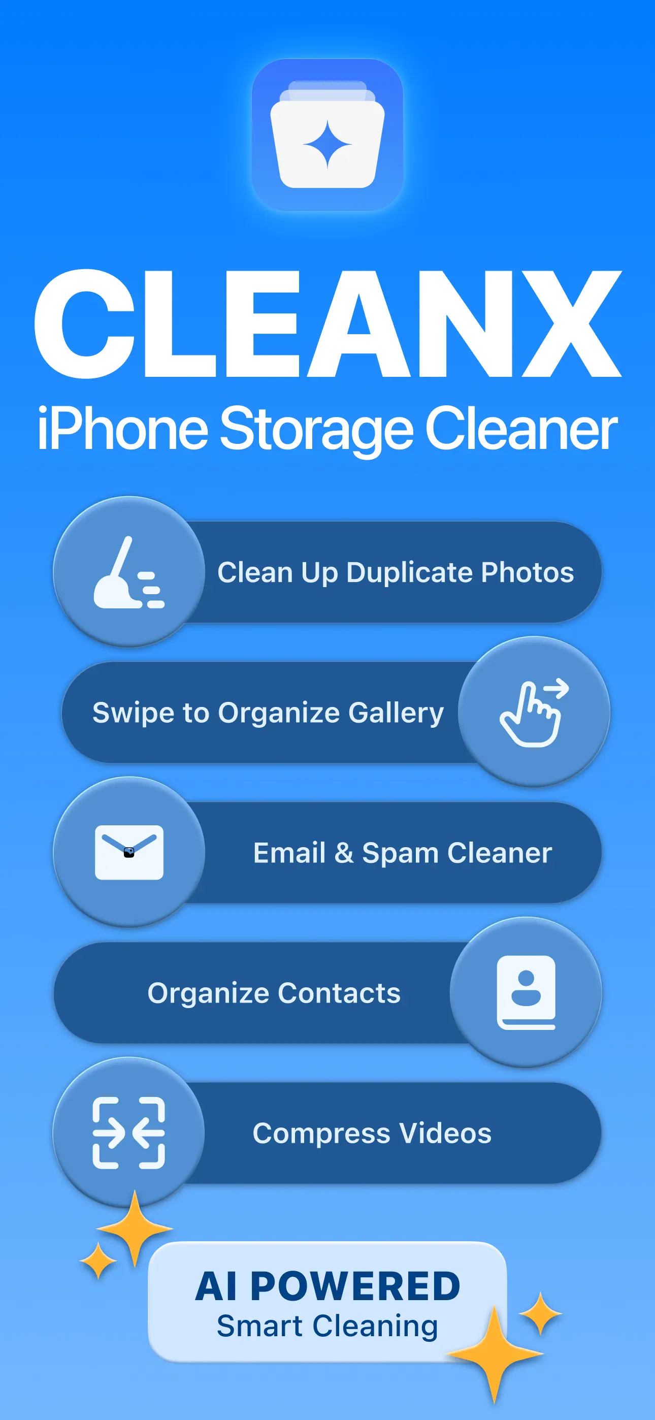 CleanX: Clean Up Storage App Store screenshot 1