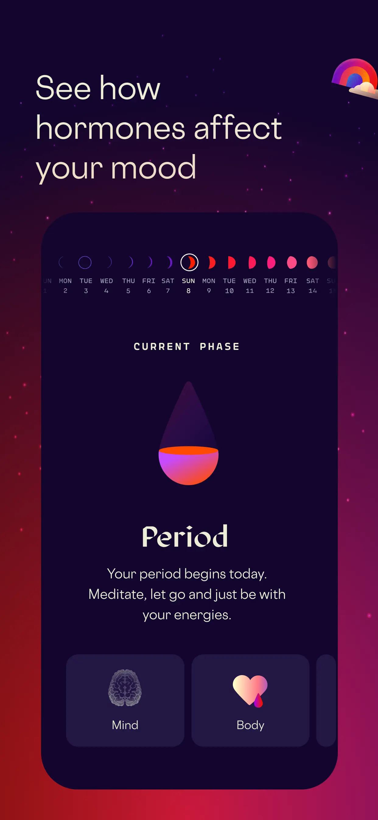 Stardust Period Tracker App Store screenshot 4