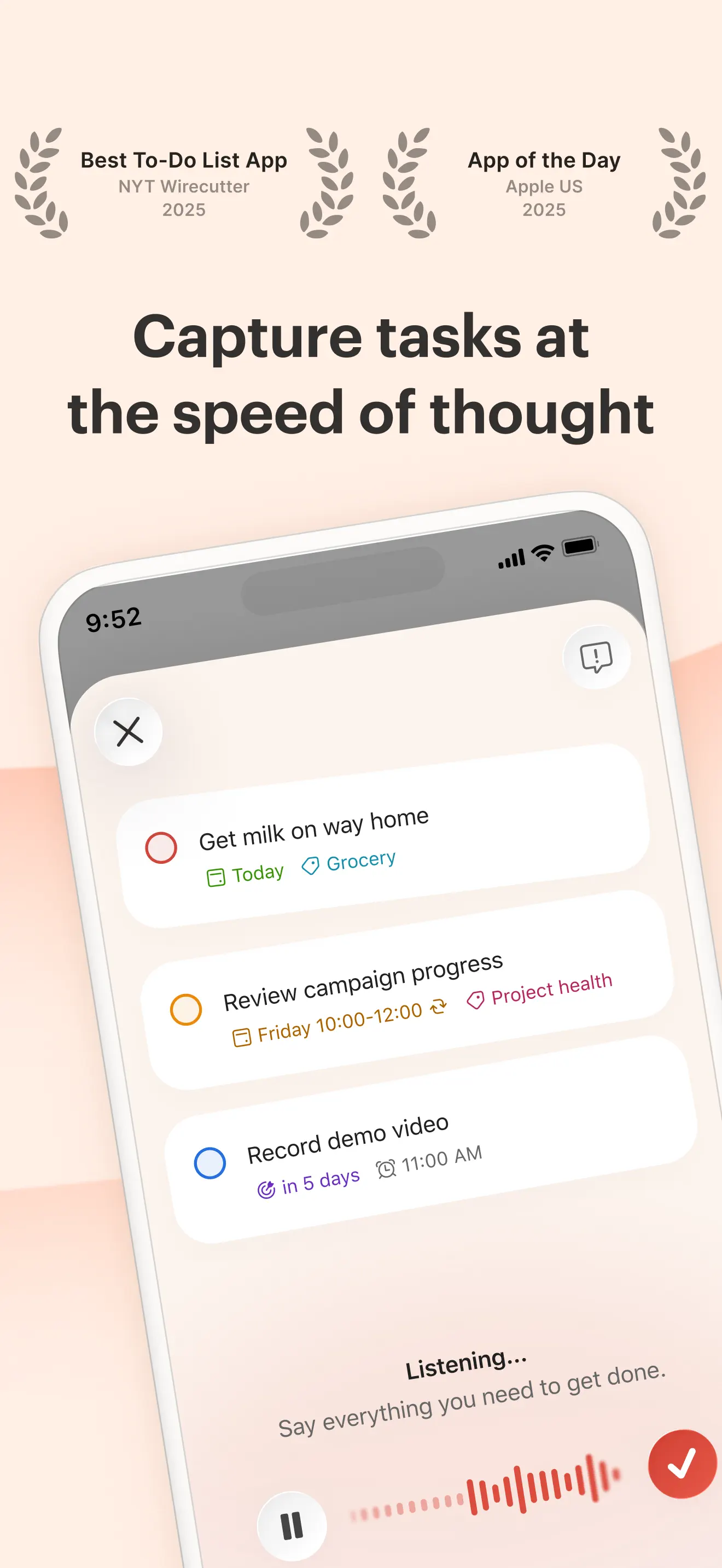 Todoist: To Do List & Calendar App Store screenshot 1