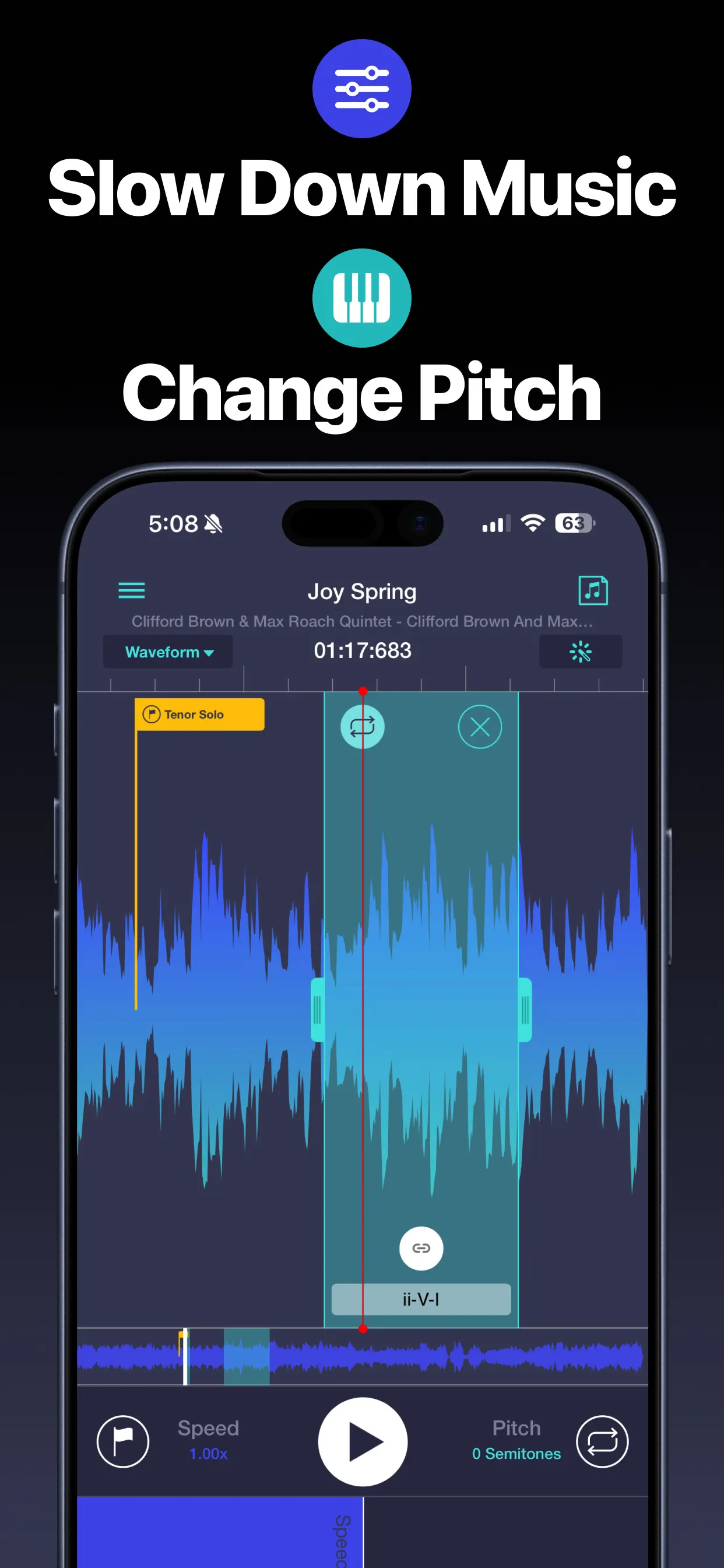 Slow Down Music | Transcribe+ App Store screenshot 1