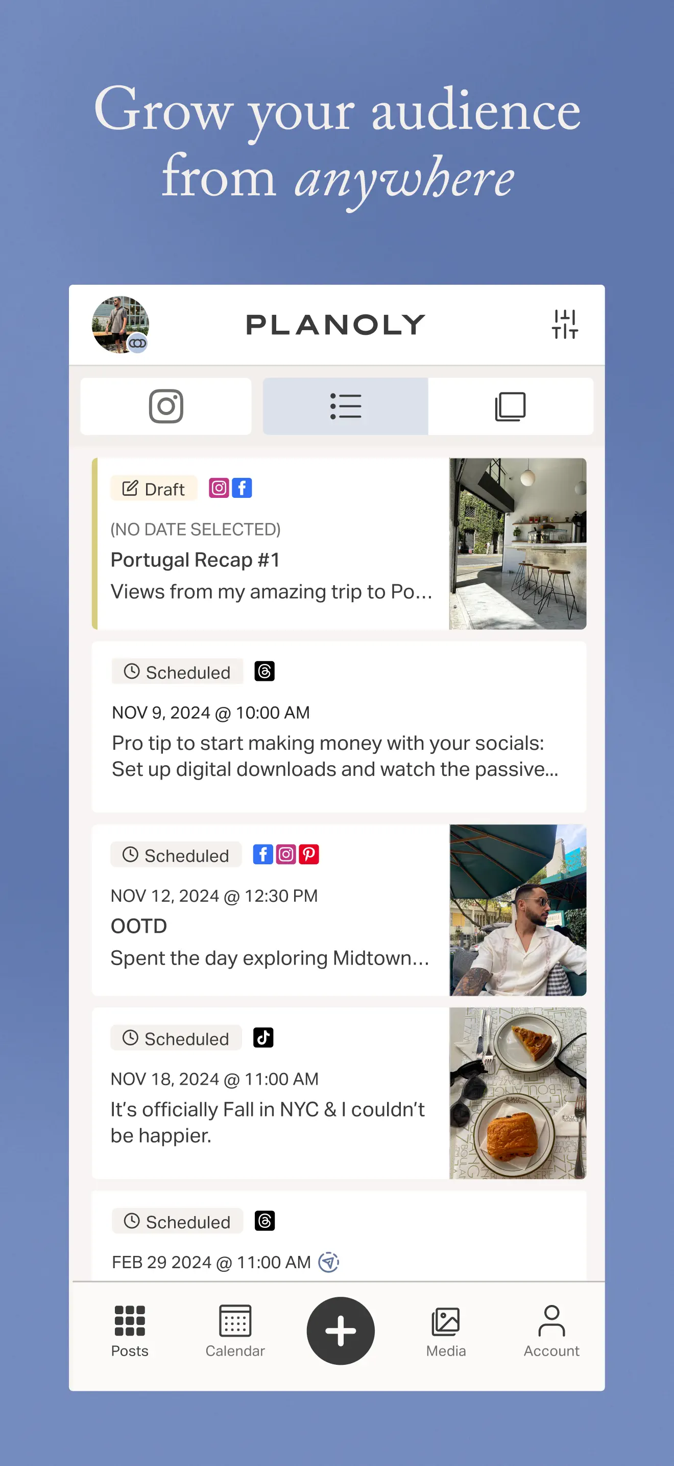 Planoly: Social Media Planner App Store screenshot 2