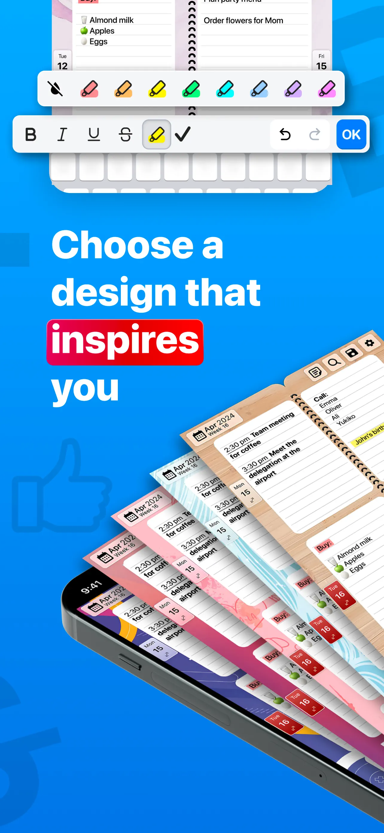 Weekly Planner - Diary, Notes App Store screenshot 3