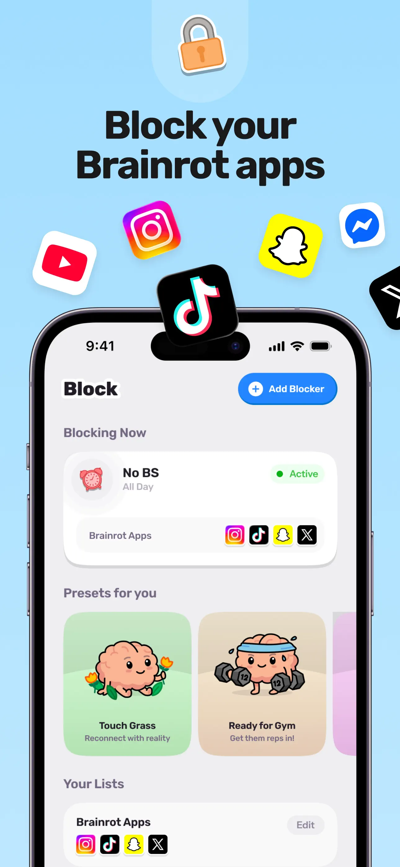 Brainrot: Screen Time Control App Store screenshot 2