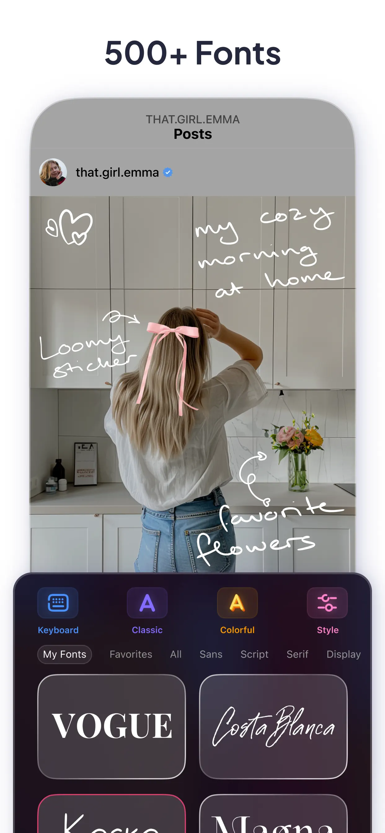 LOOMY: Story Font & Templates App Store screenshot 1