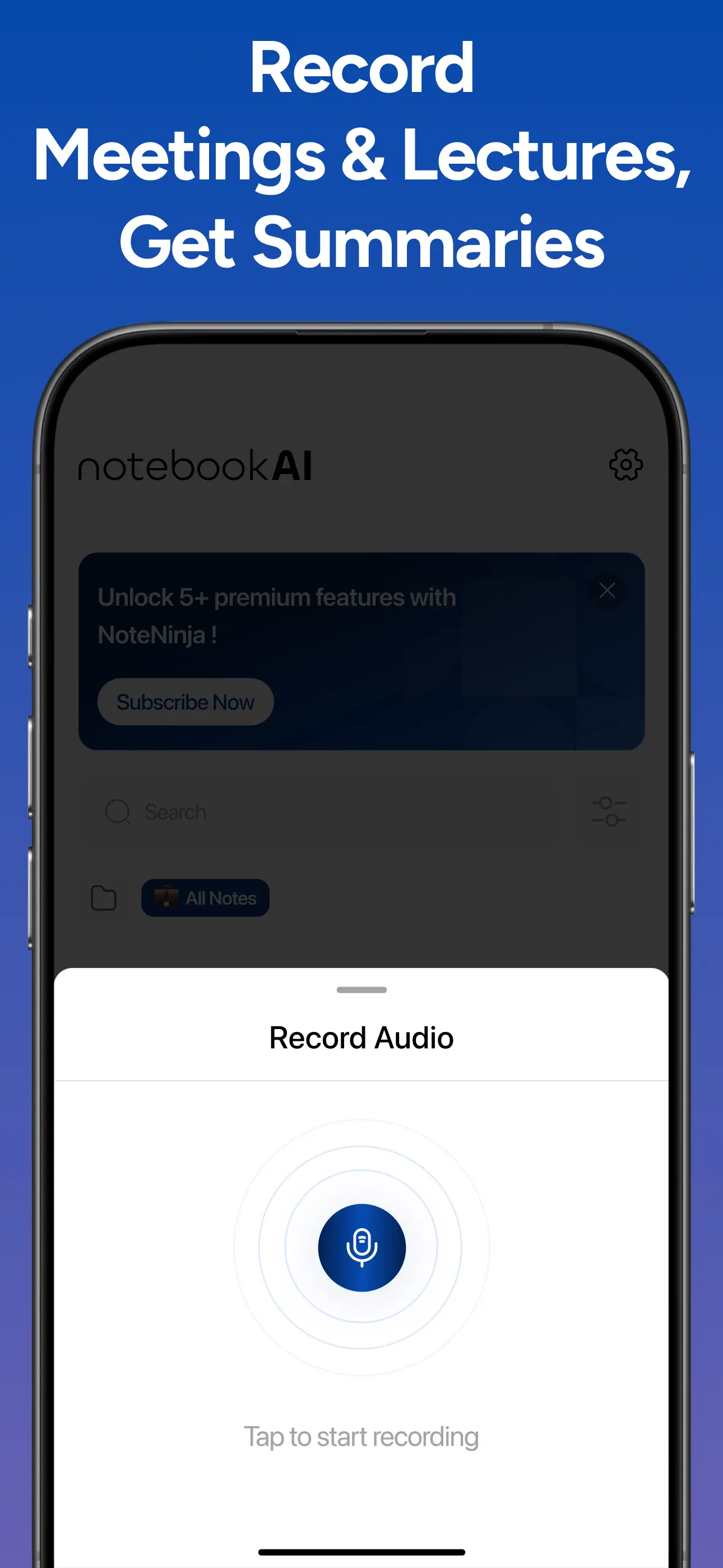 AI Note Taker - NotebookAI App Store screenshot 4