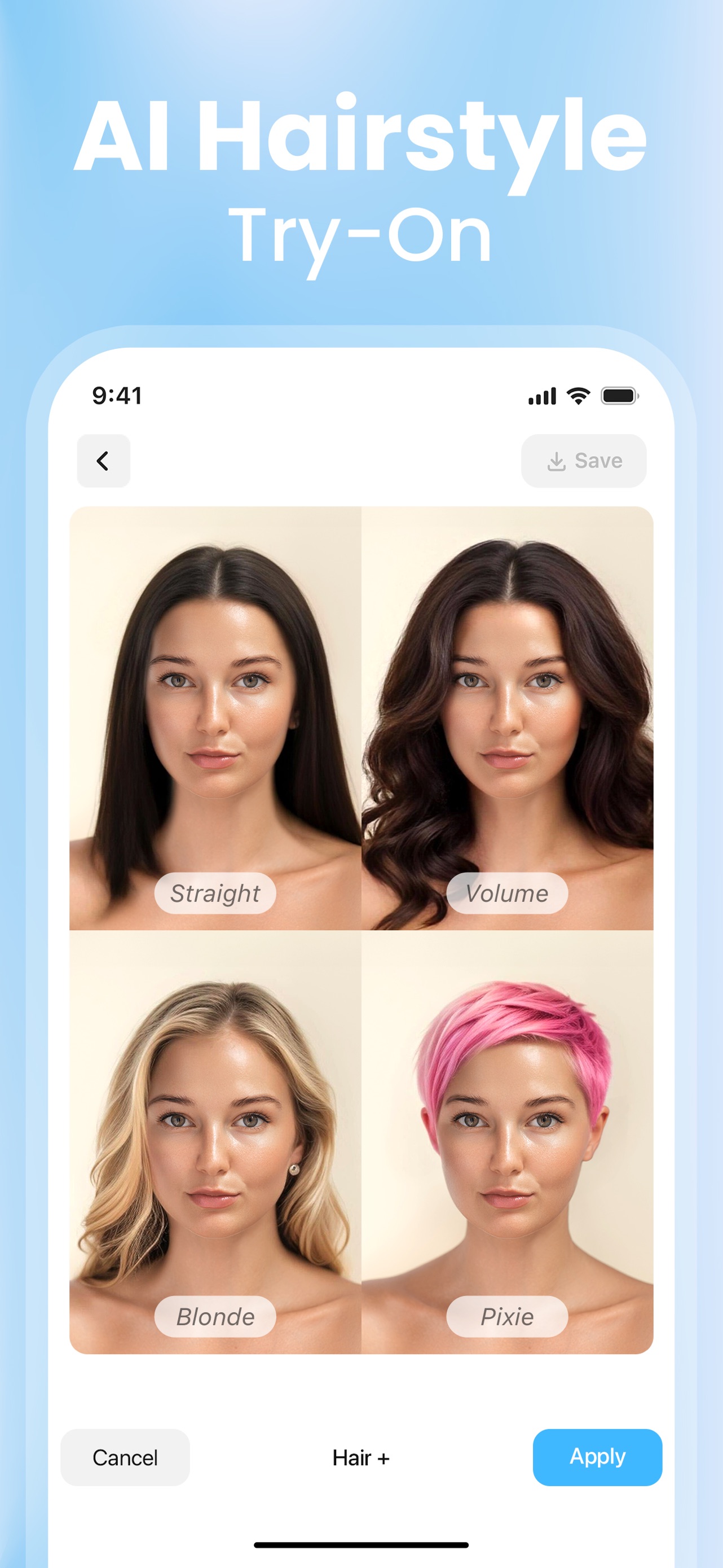Hair AI: Hairstyle Filter, Cut App Store screenshot 4