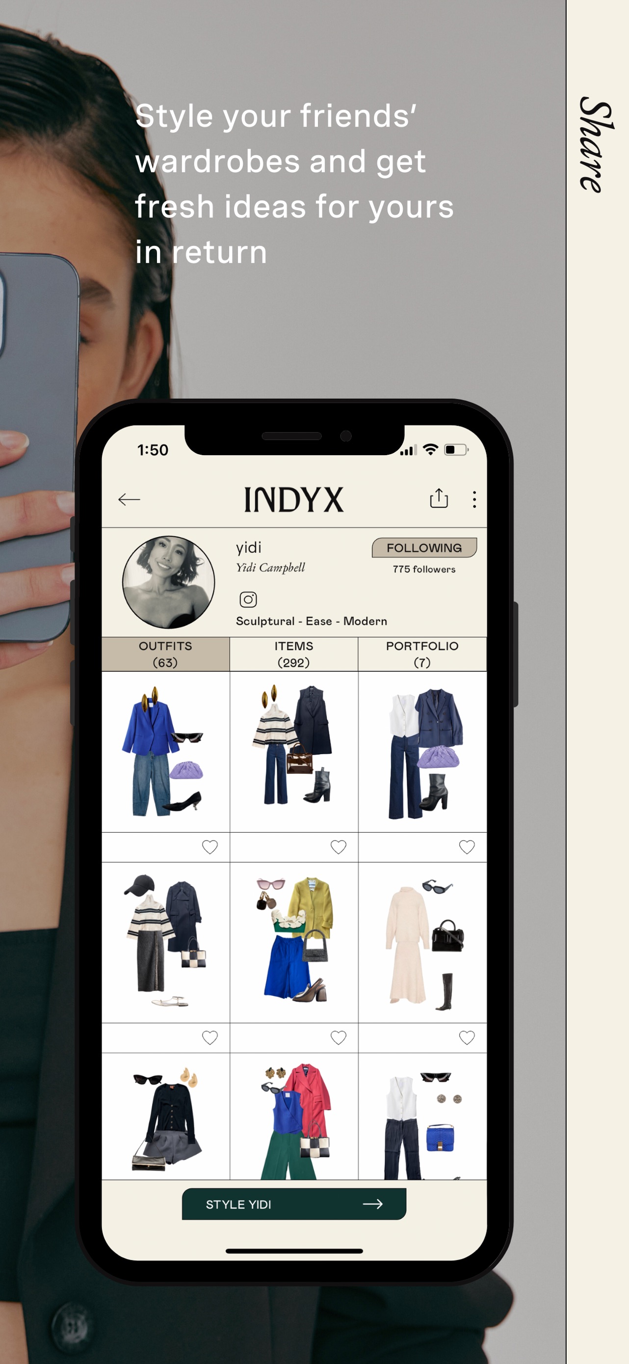 Indyx: Wardrobe & Outfit App App Store screenshot 1