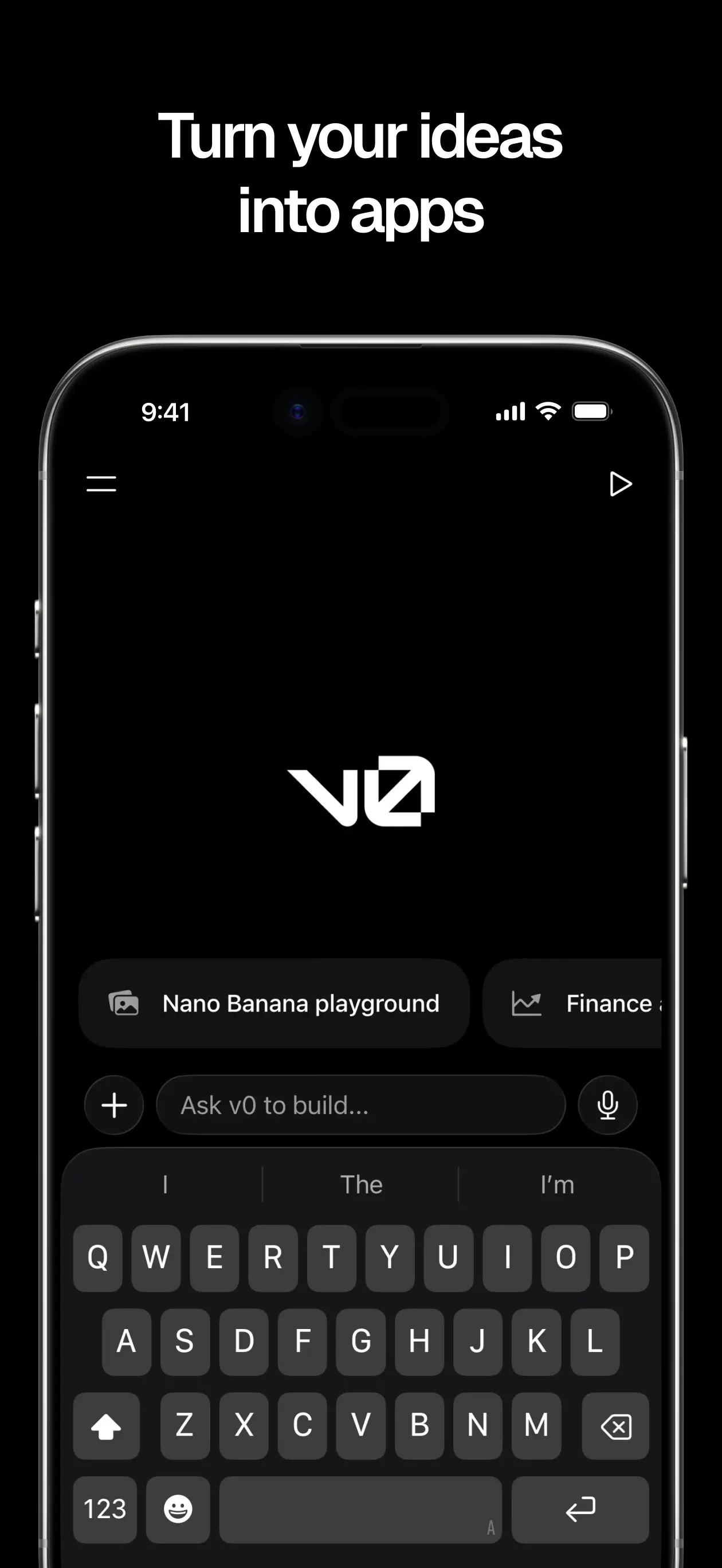 v0 App Store screenshot 1
