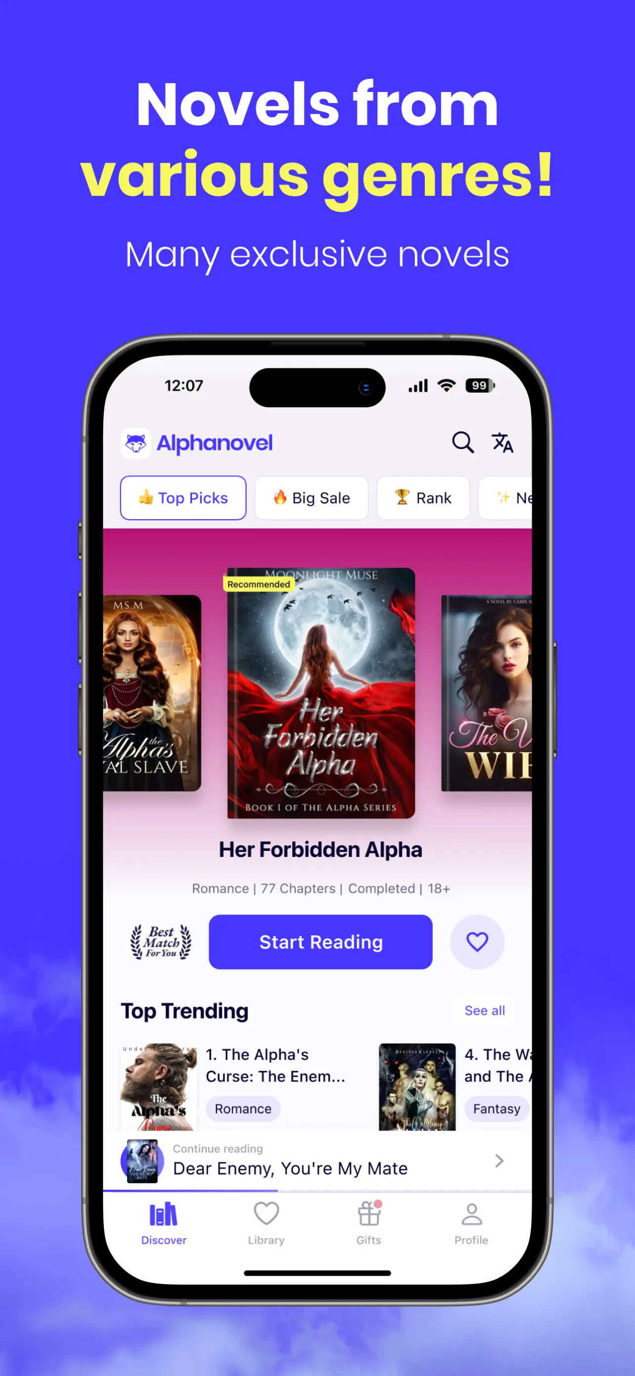 AlphaNovel - Novels & Stories App Store screenshot 3
