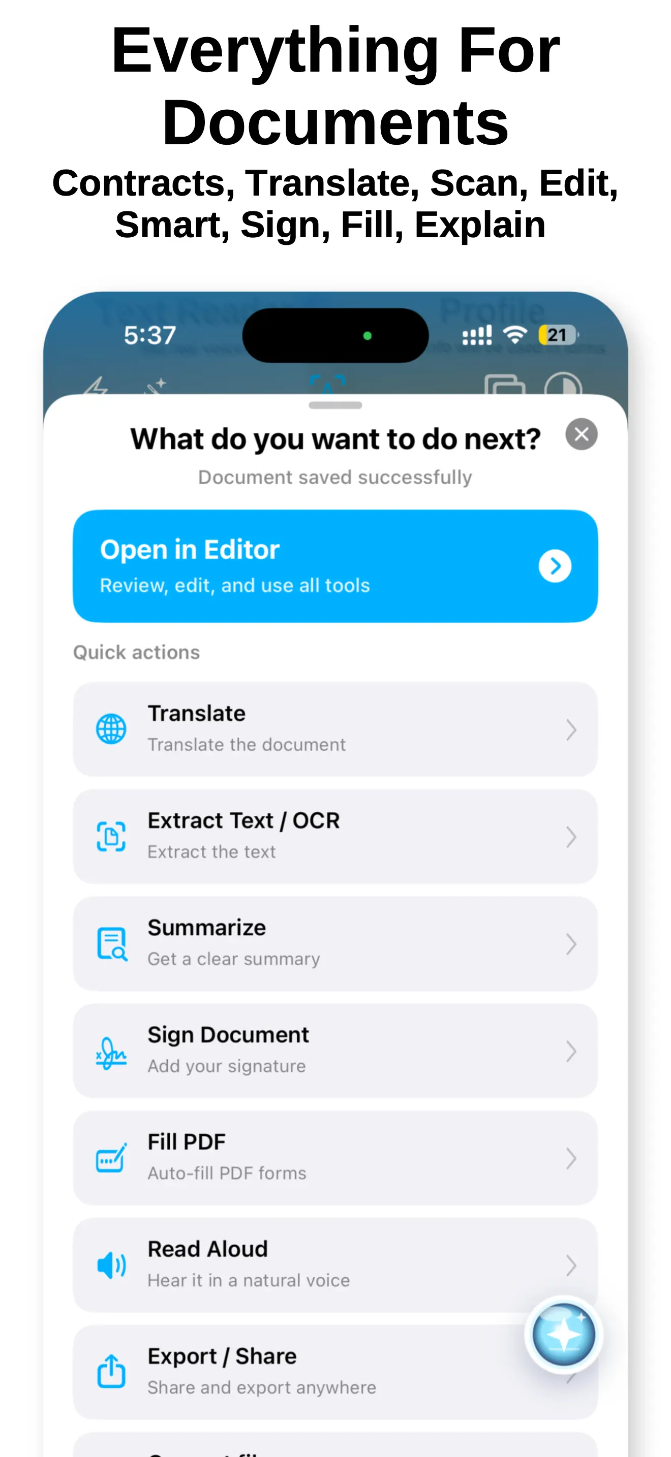 OneDocs Scanner Translator App Store screenshot 1