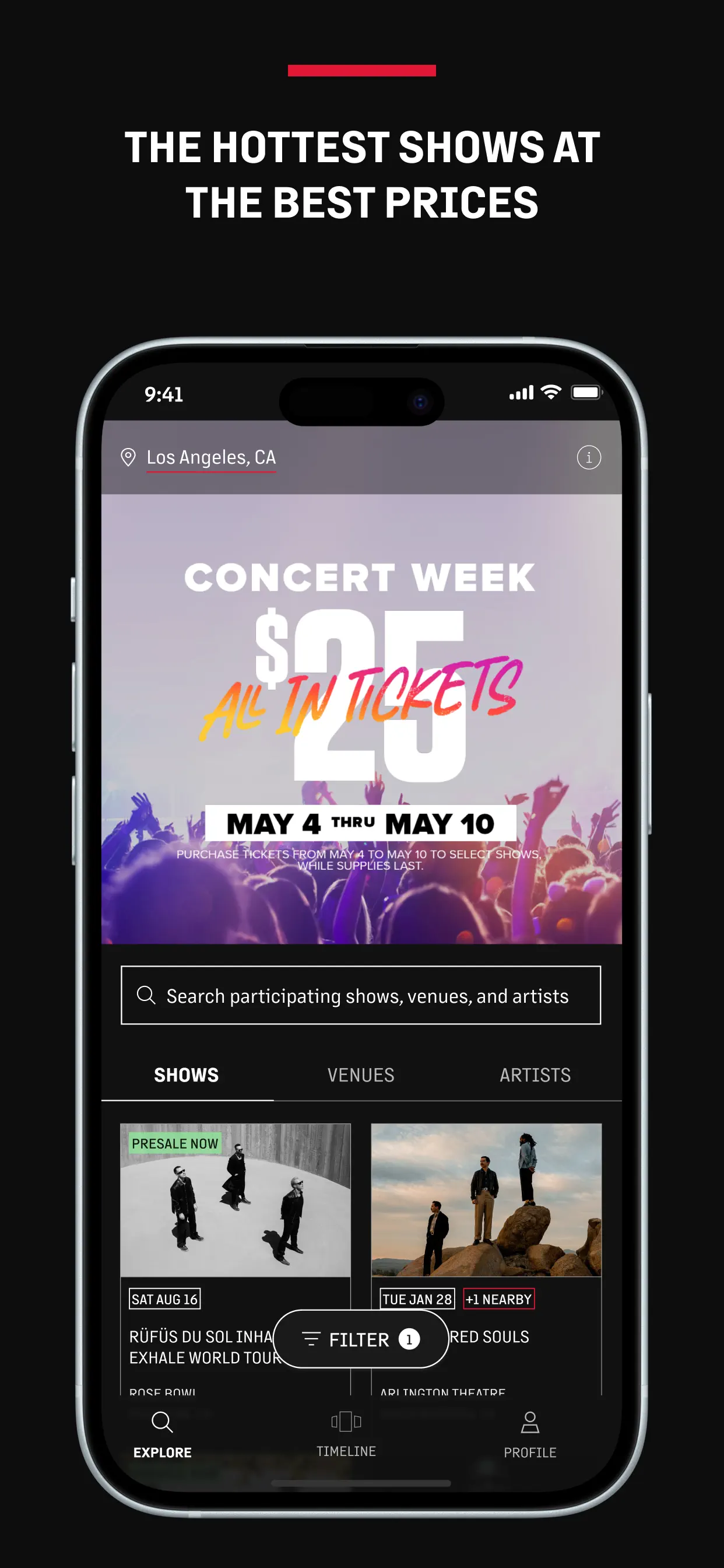 Live Nation – For Concert Fans App Store screenshot 2