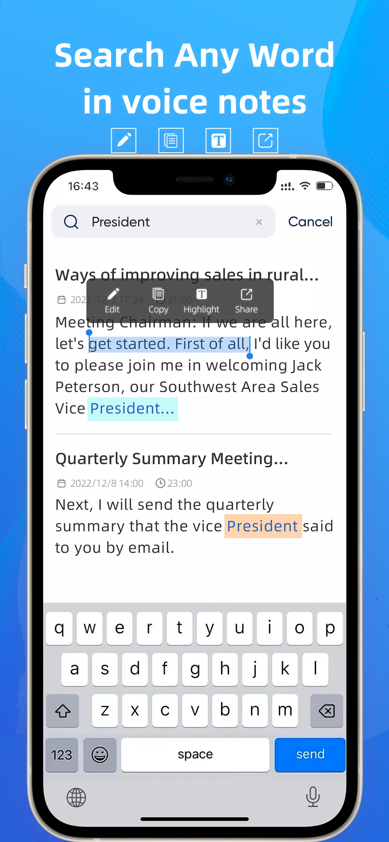 iTranscribe - Audio to Text App Store screenshot 3