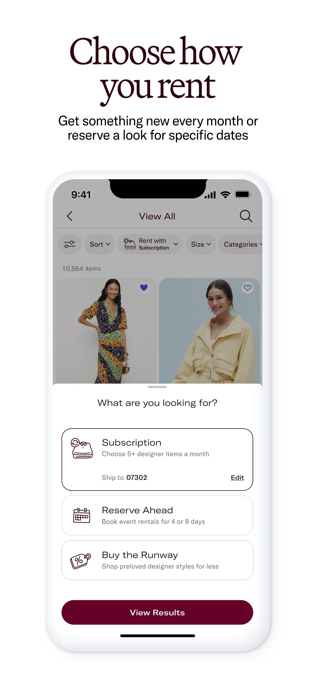 Rent the Runway (RTR) App Store screenshot 2