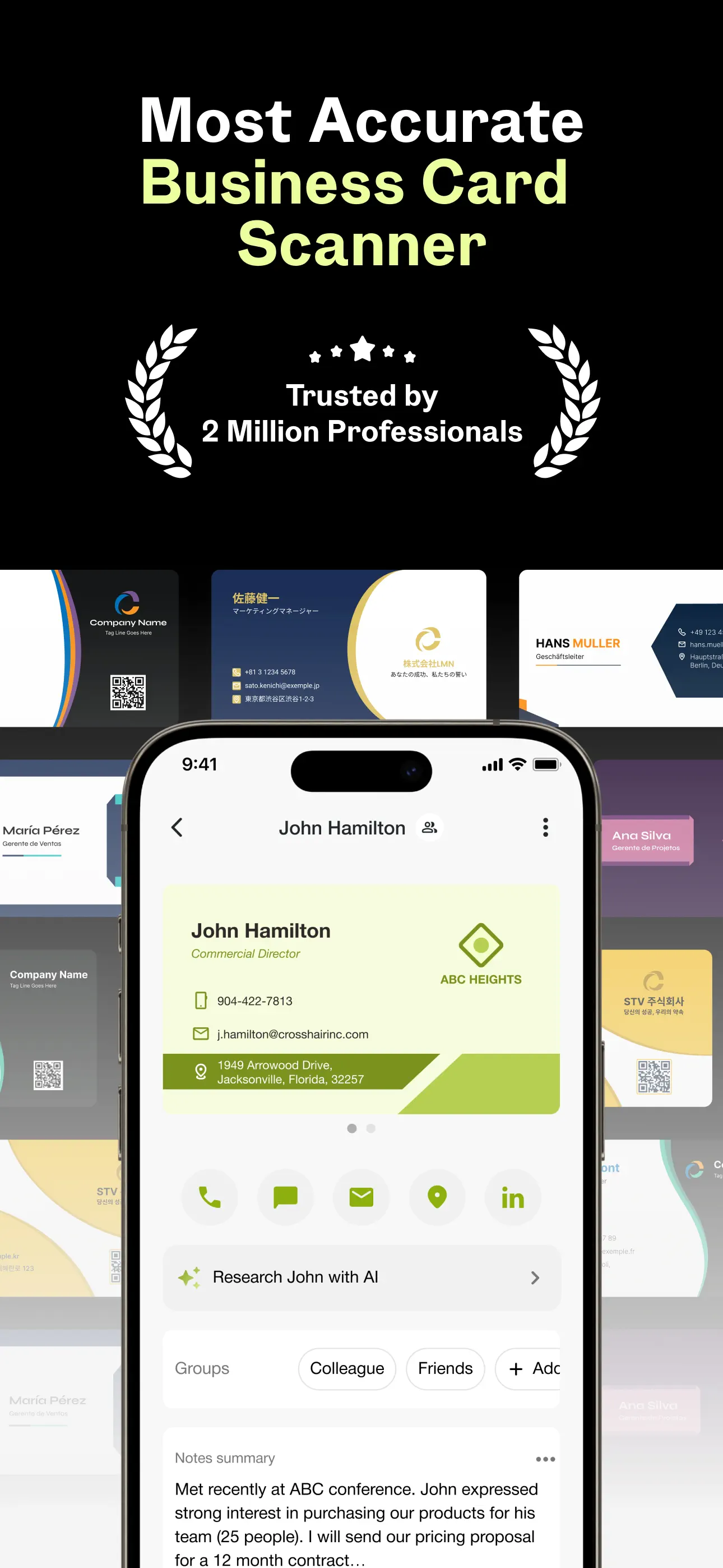 Covve - Business Card Scanner App Store screenshot 1