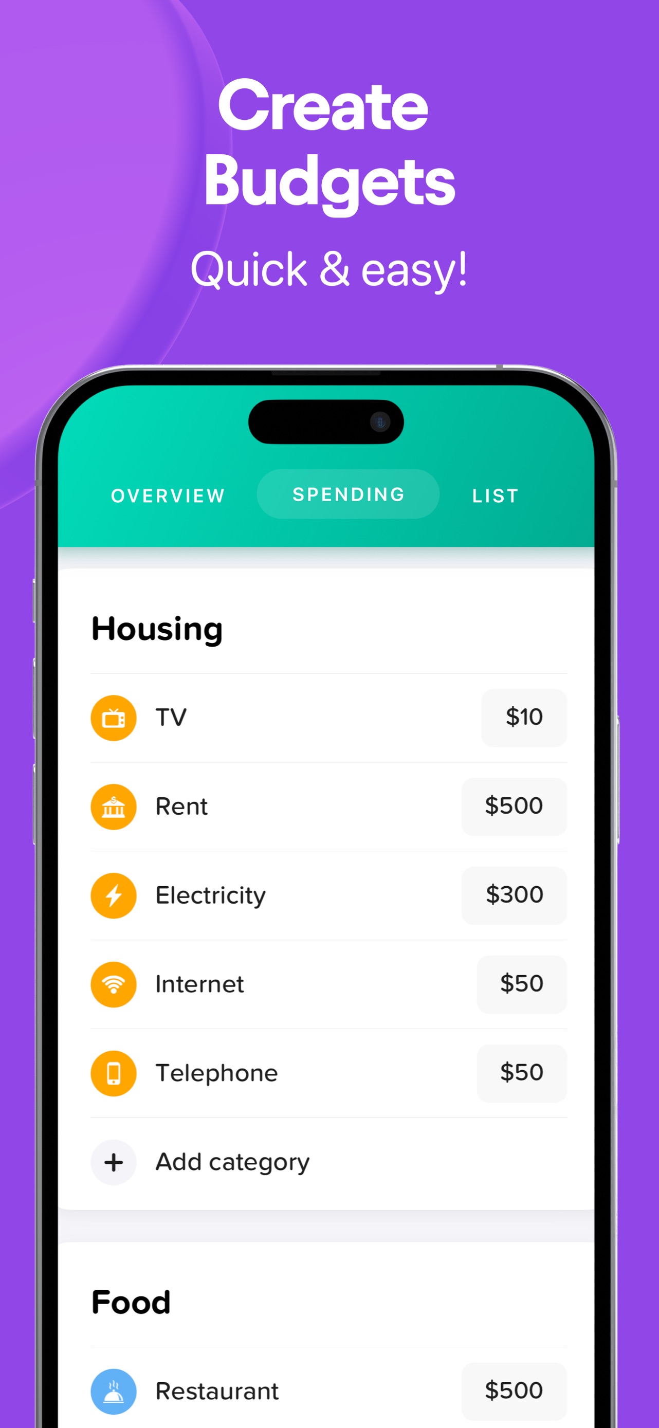 Buddy: Budget Planner App App Store screenshot 1