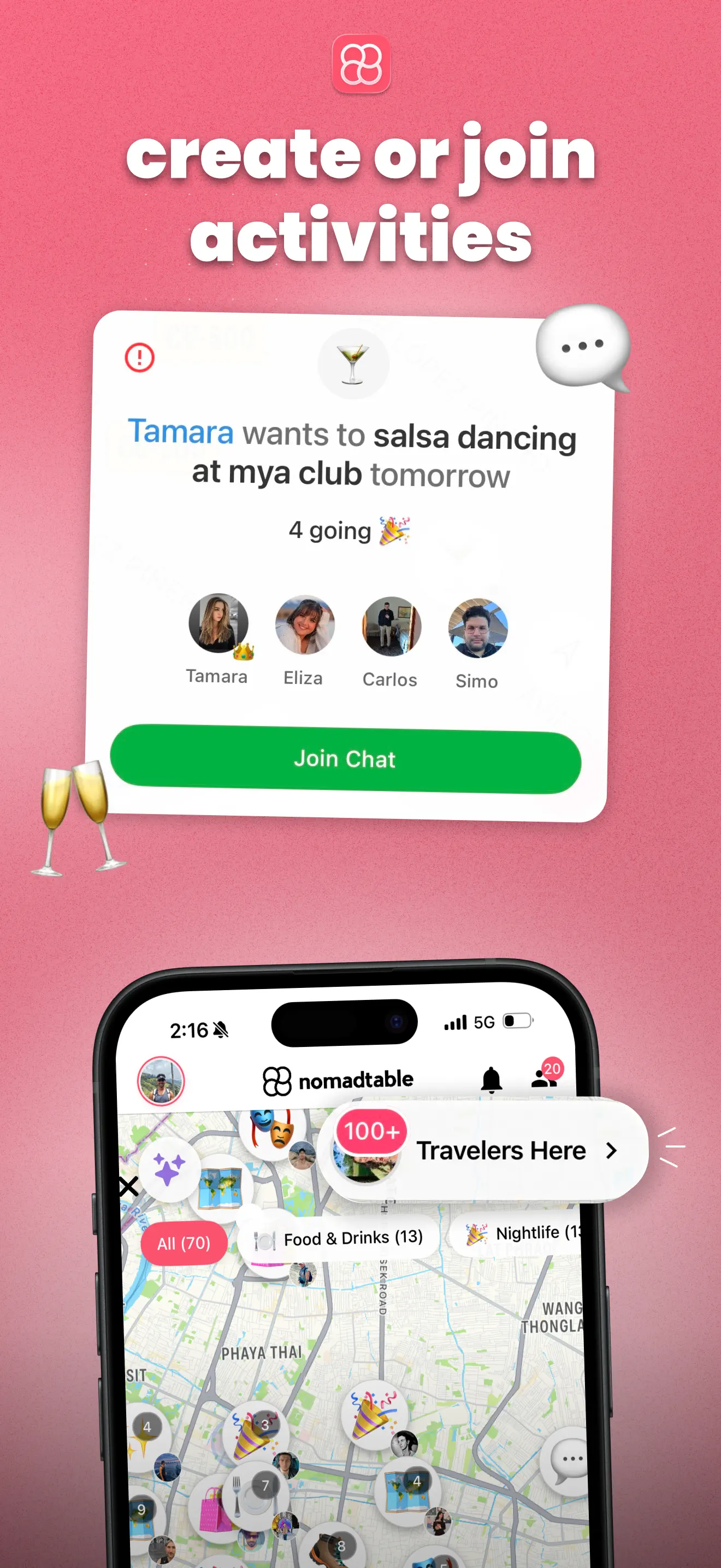 nomadtable: travel friends App Store screenshot 2
