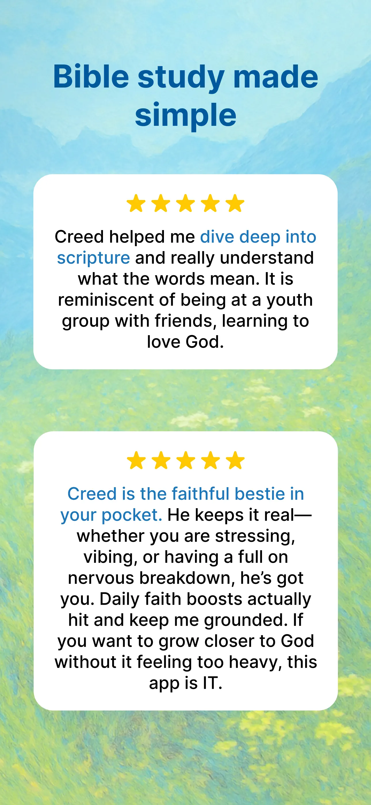 Creed: Bible Chat & Companion App Store screenshot 4