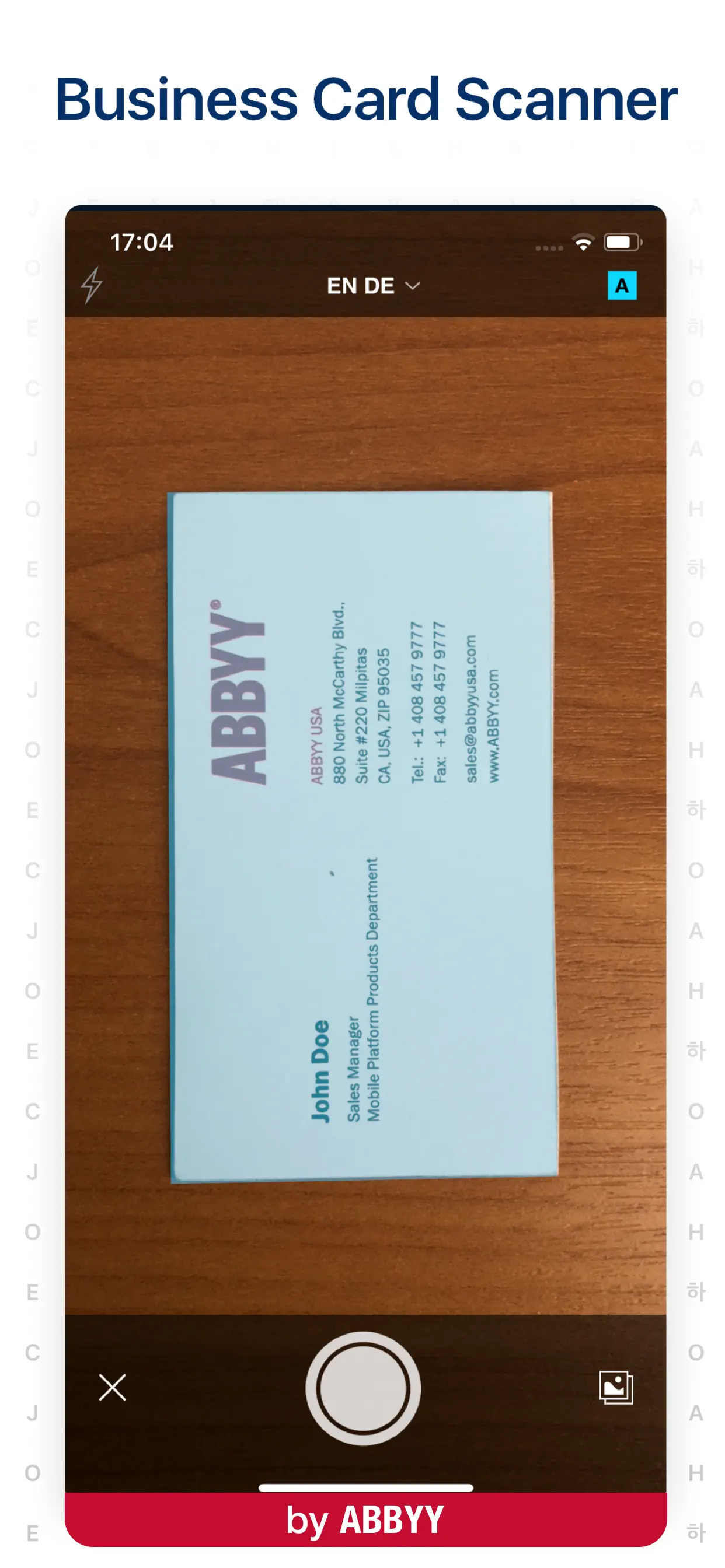 Business Card Reader App Store screenshot 1