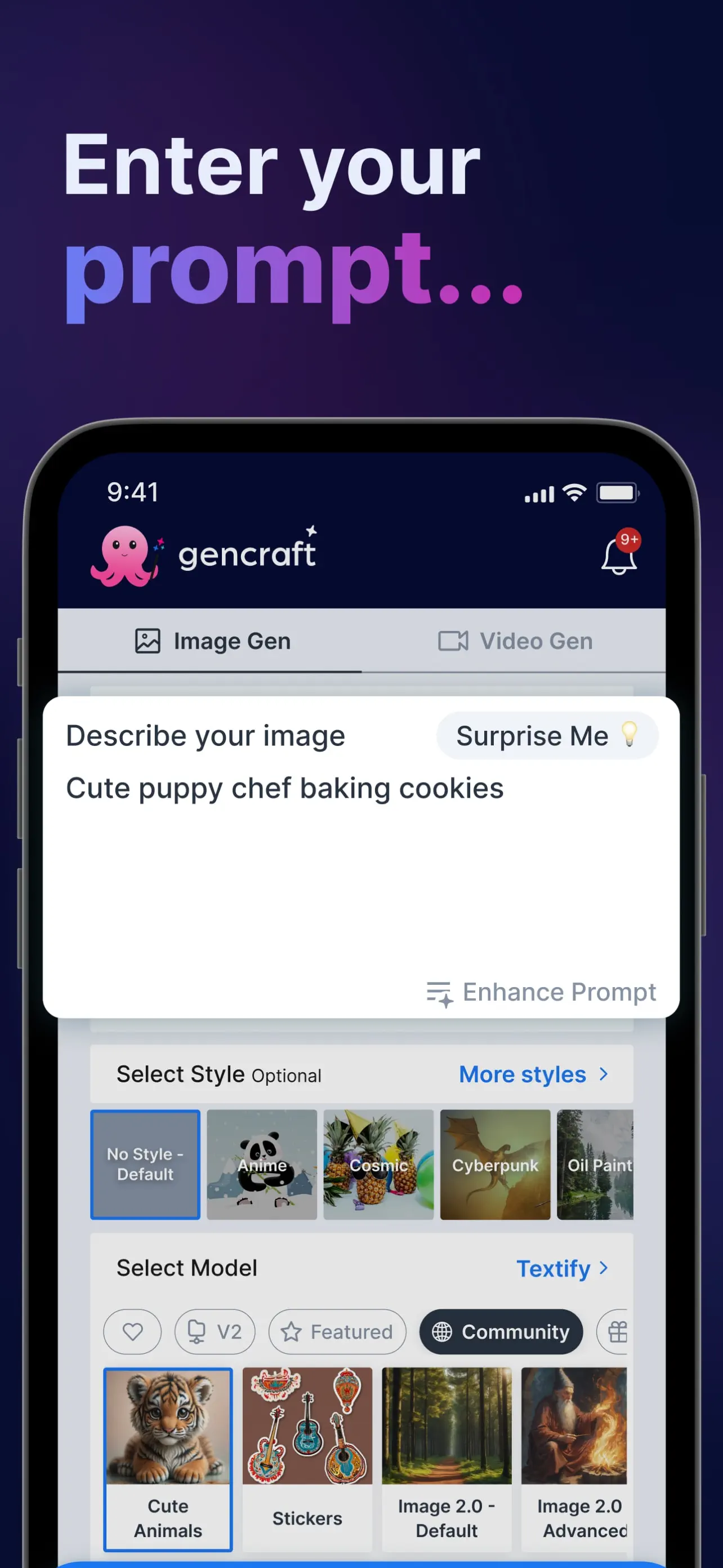 Gencraft AI Image Generator App Store screenshot 1