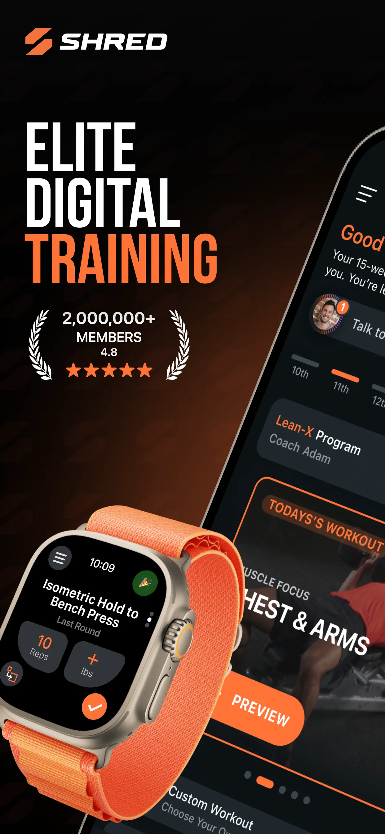 SHRED: Gym & Home Workouts App Store screenshot 1
