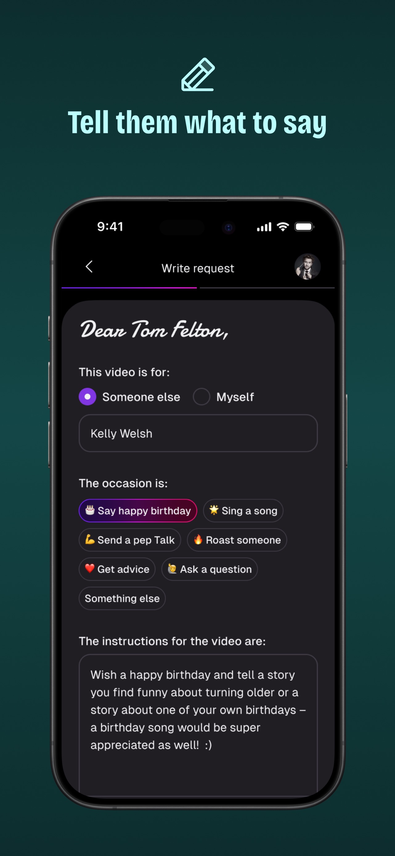 Cameo - Personal celeb videos App Store screenshot 2