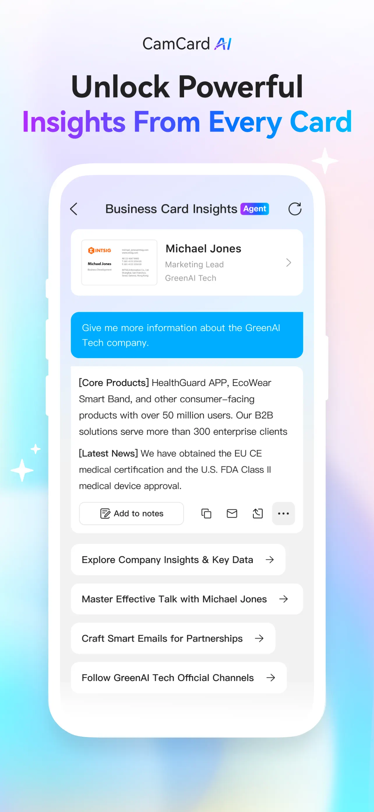 CamCard AI Business Assistant App Store screenshot 3