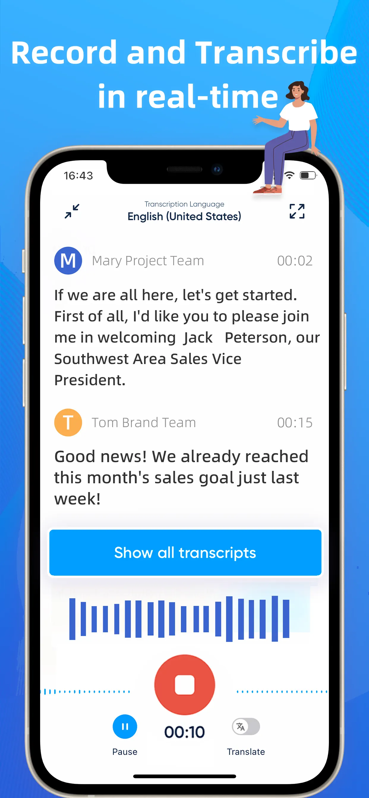 iTranscribe - Audio to Text App Store screenshot 2