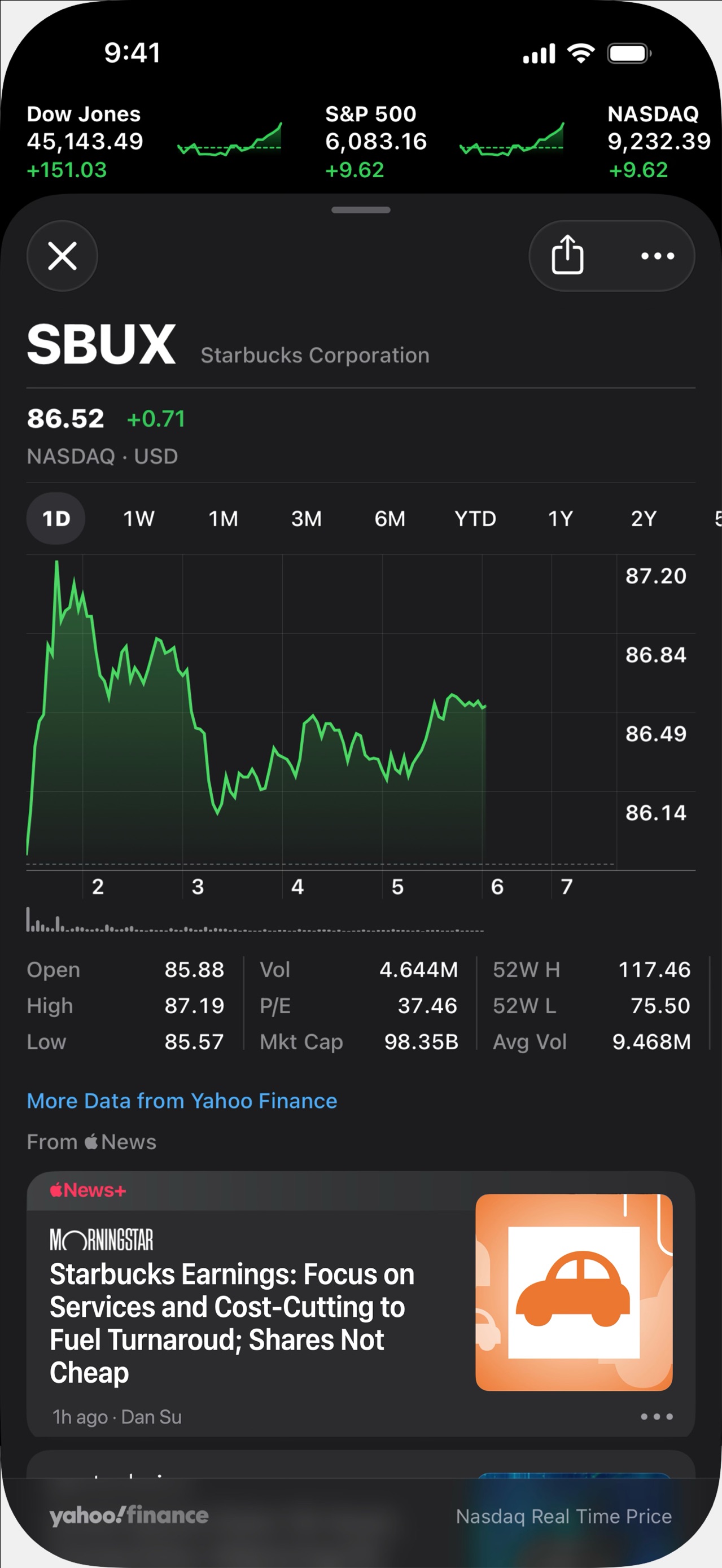 Stocks App Store screenshot 3