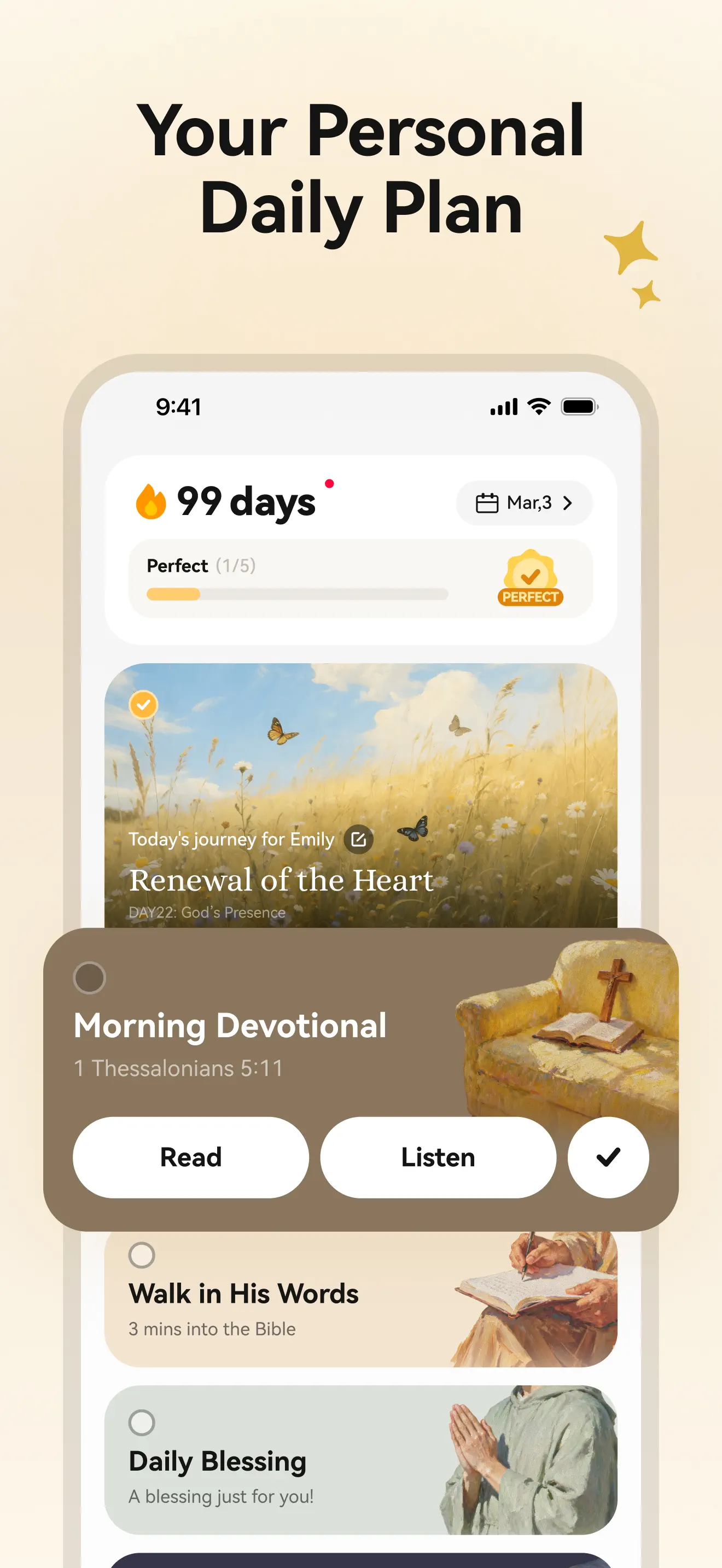 Blessed - Daily Verse & Prayer App Store screenshot 3