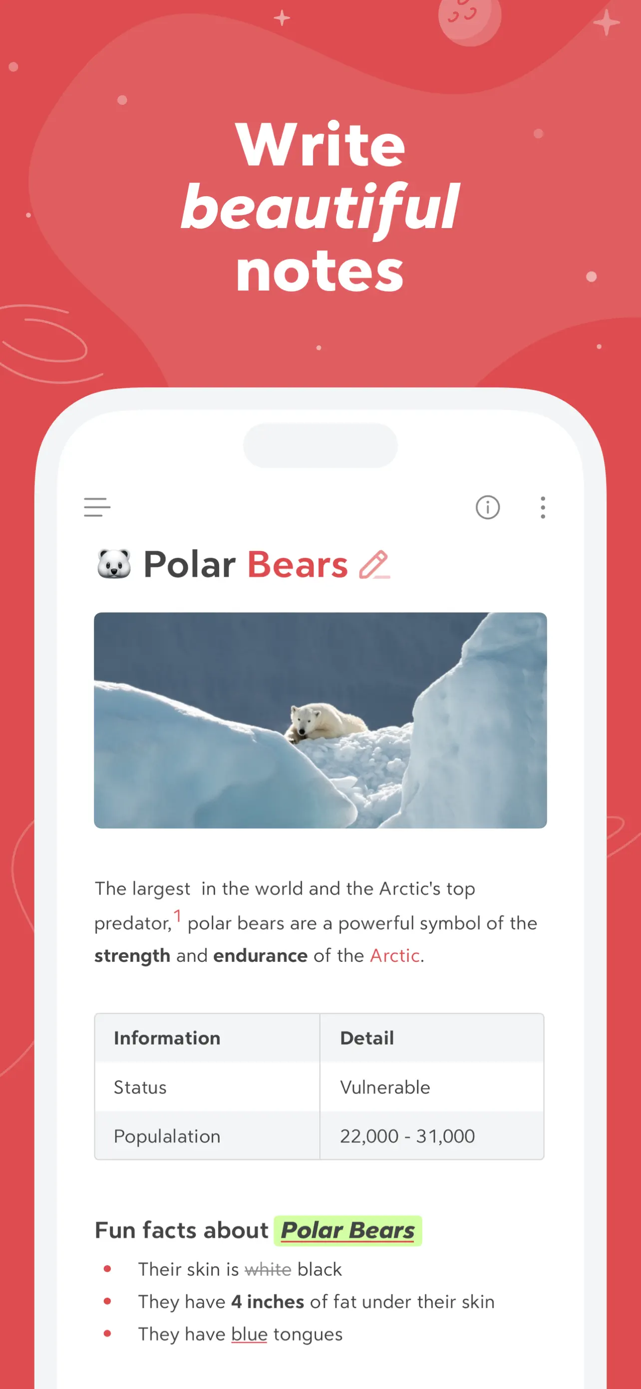 Bear - Markdown Notes App Store screenshot 1