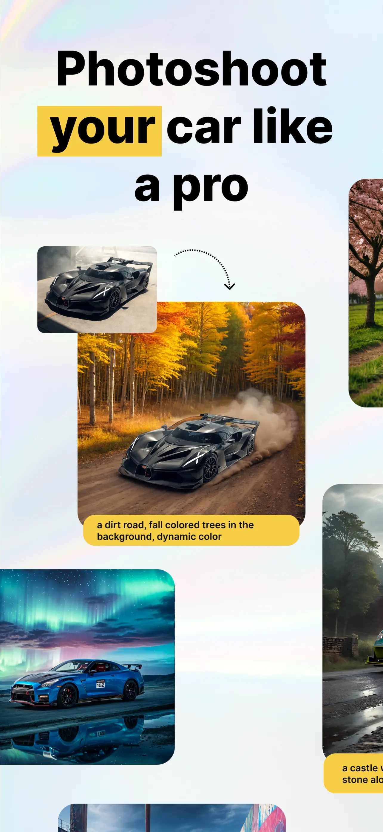 Rollers: AI Car Photoshoots App Store screenshot 1