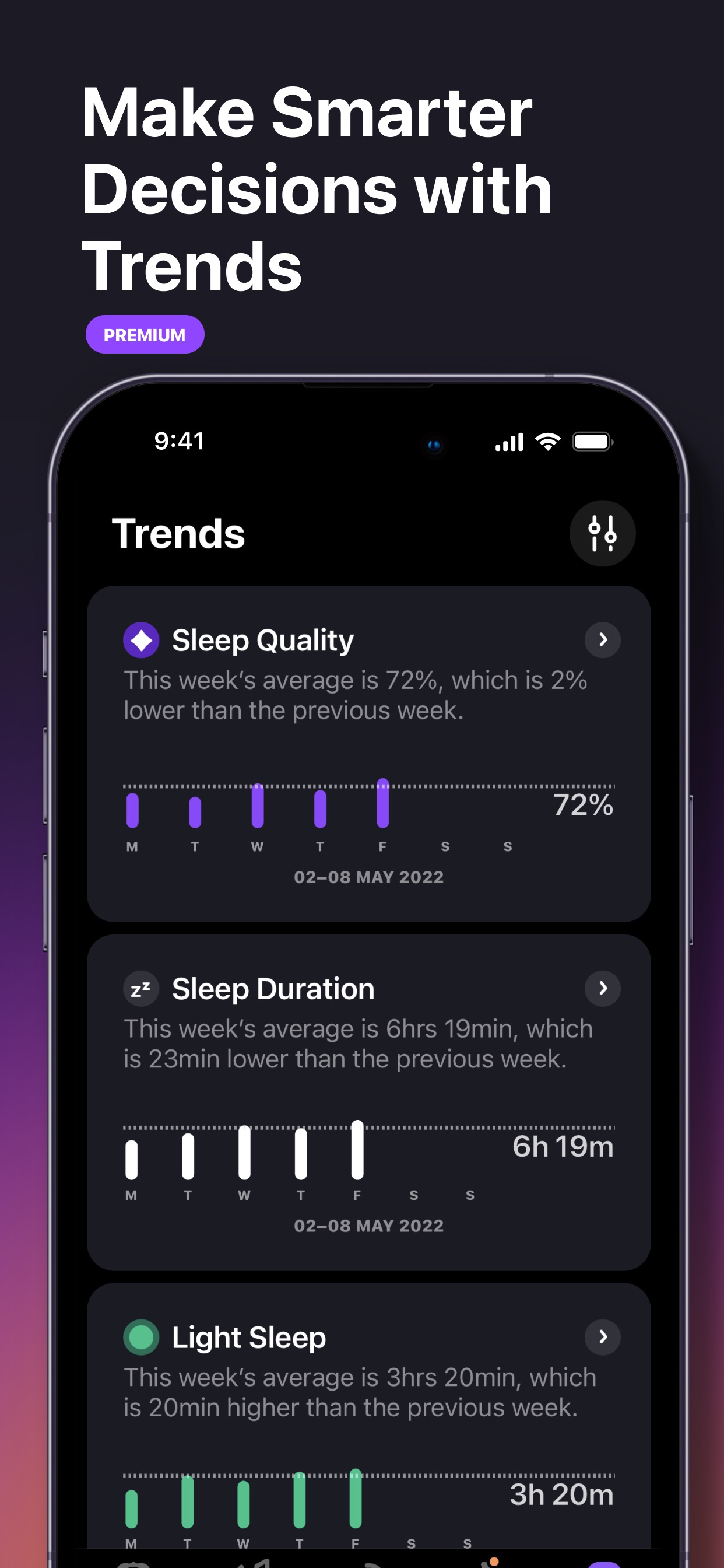 Pillow: Sleep Tracker App Store screenshot 1