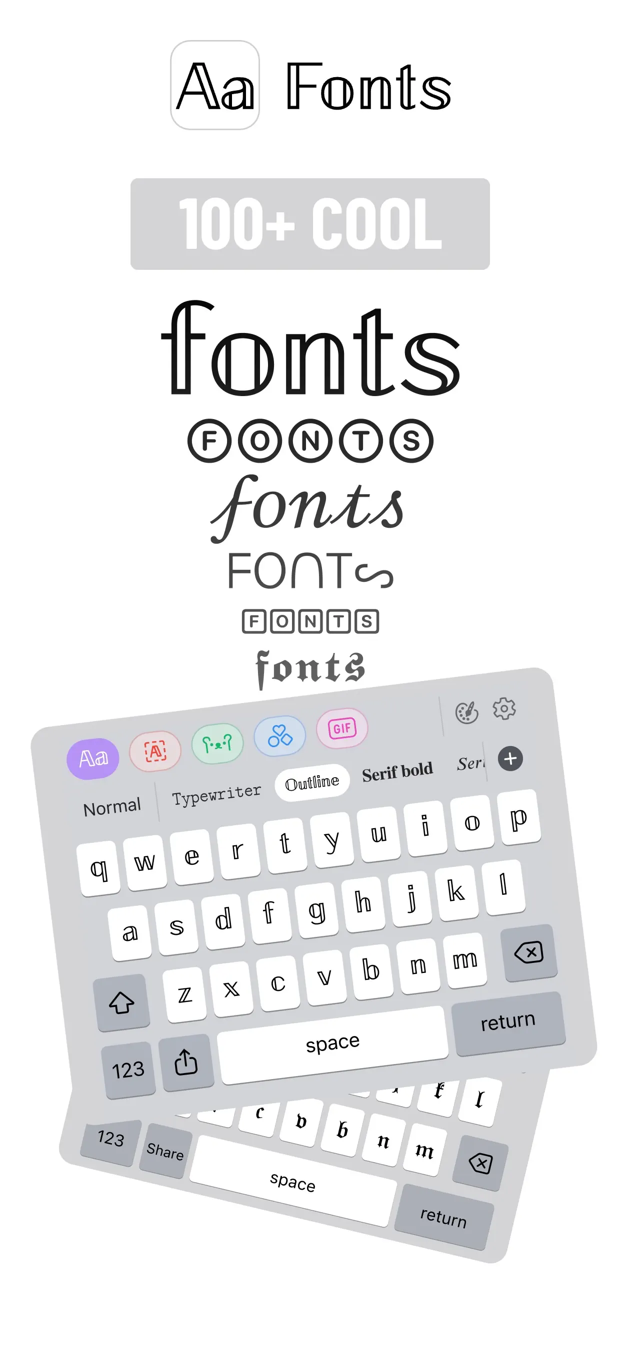 Fonts - AI Stickers App Store screenshot 1