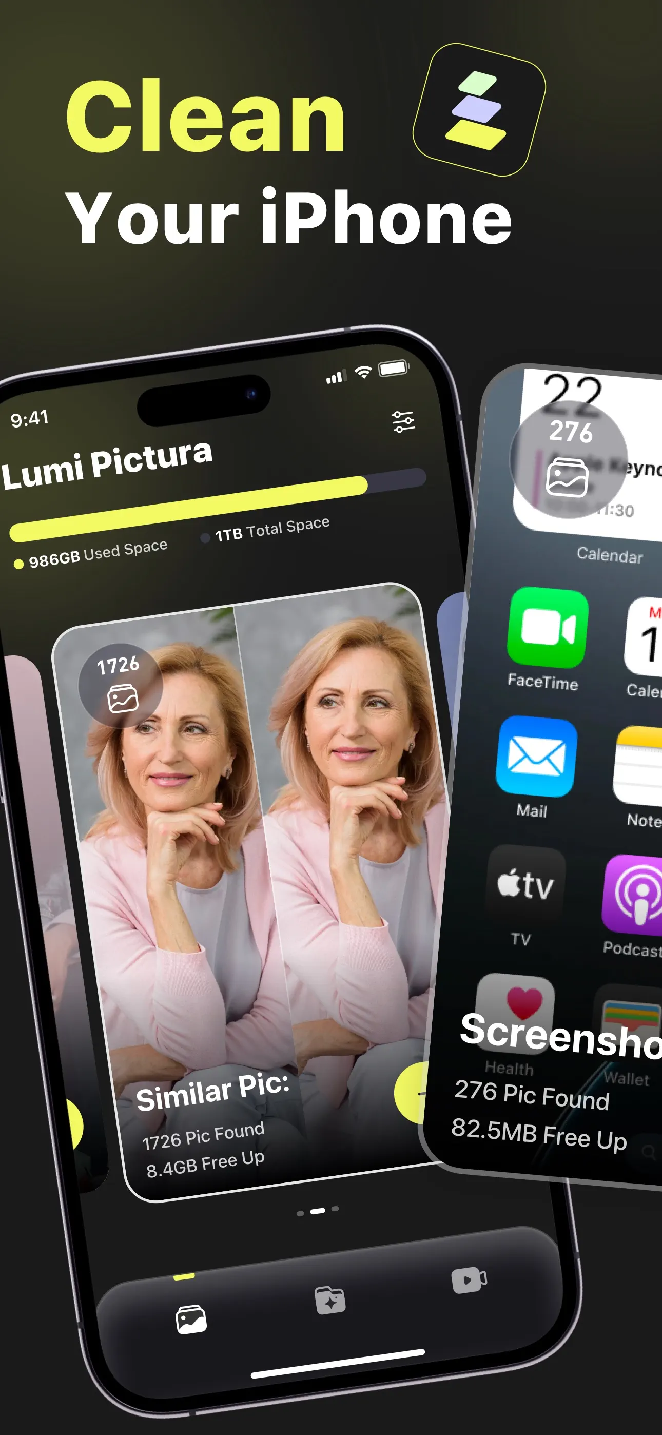 Lumi Cleaner: storage cleaner App Store screenshot 1