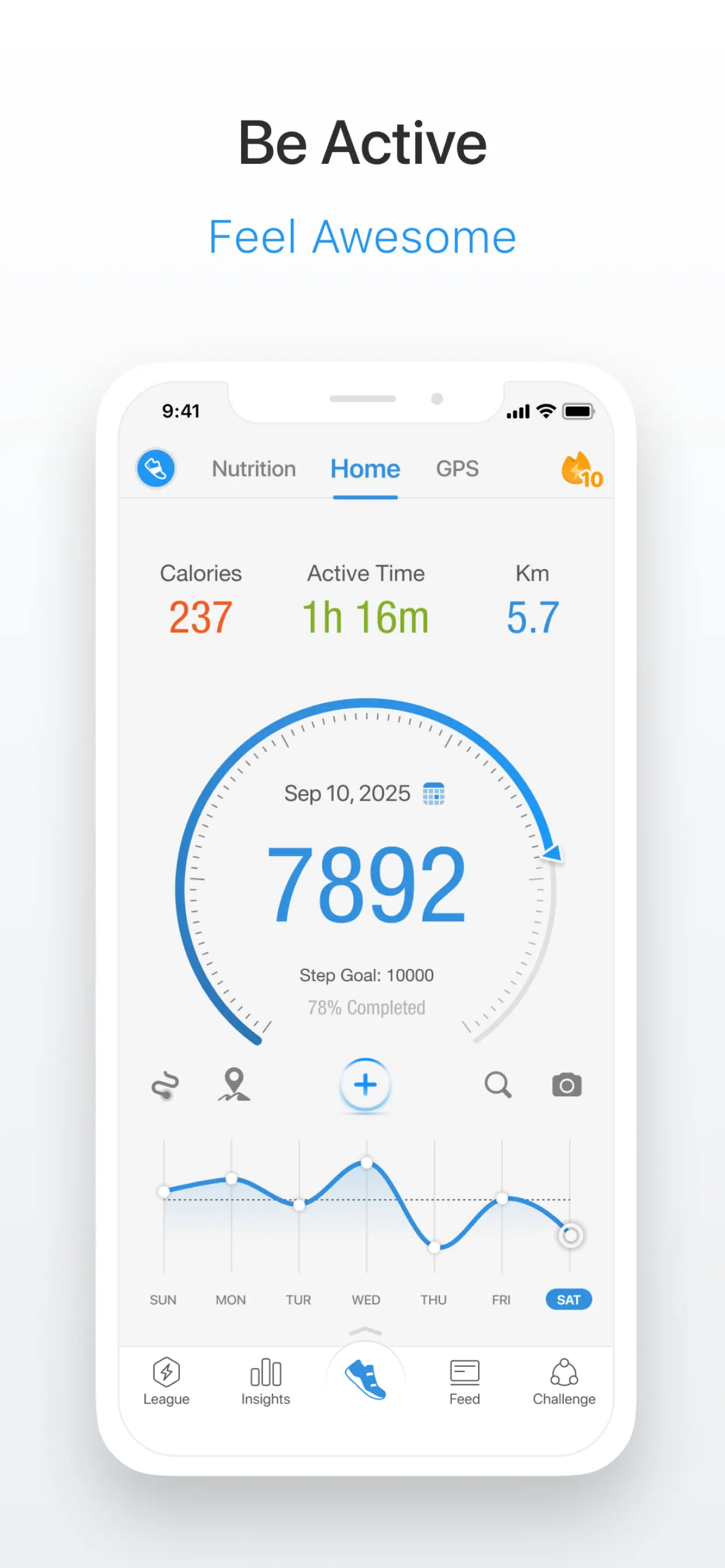 Pacer Pedometer Step Counter App Store screenshot 1