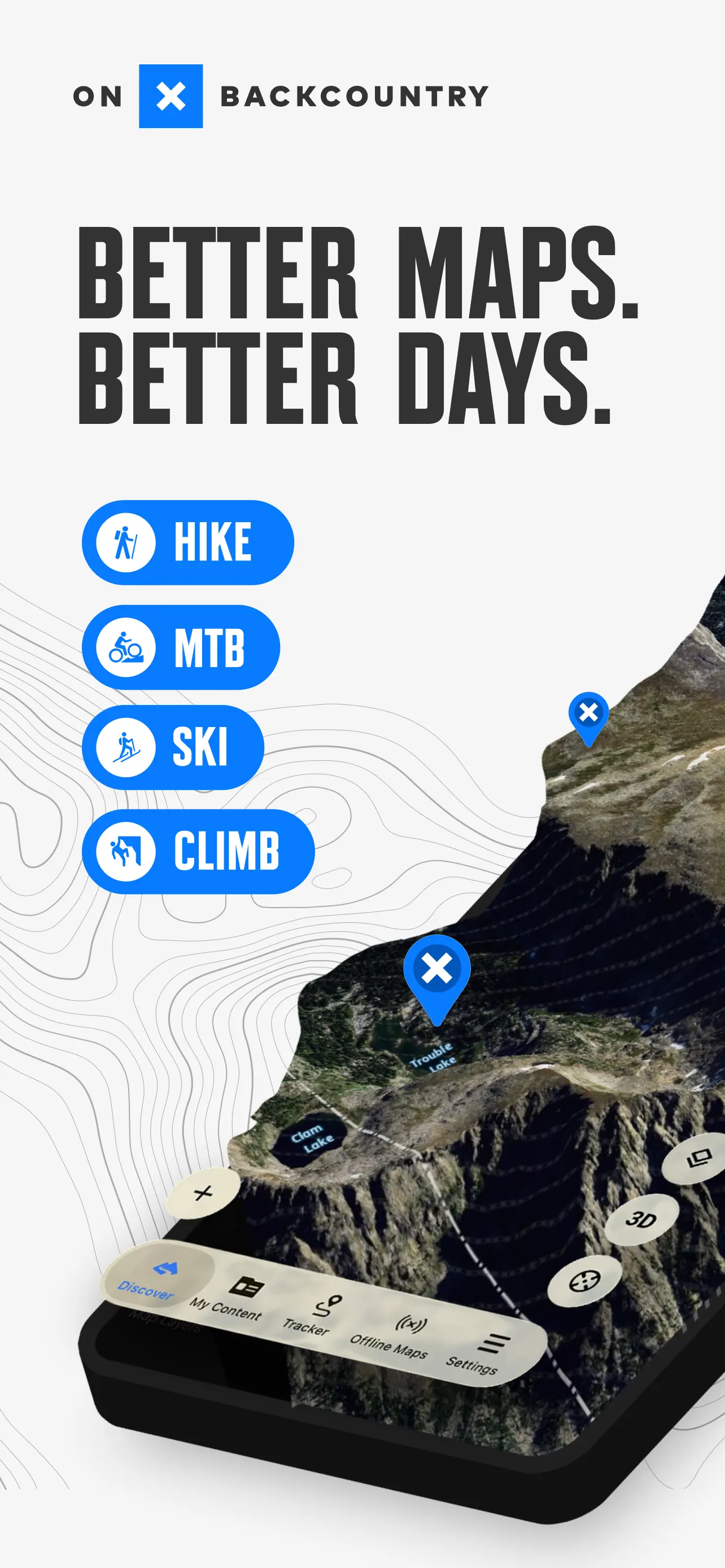 onX Backcountry: Trail GPS App App Store screenshot 1
