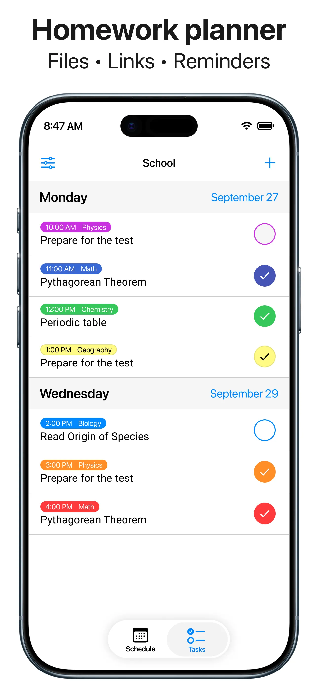 Smart Timetable: Study Planner App Store screenshot 3