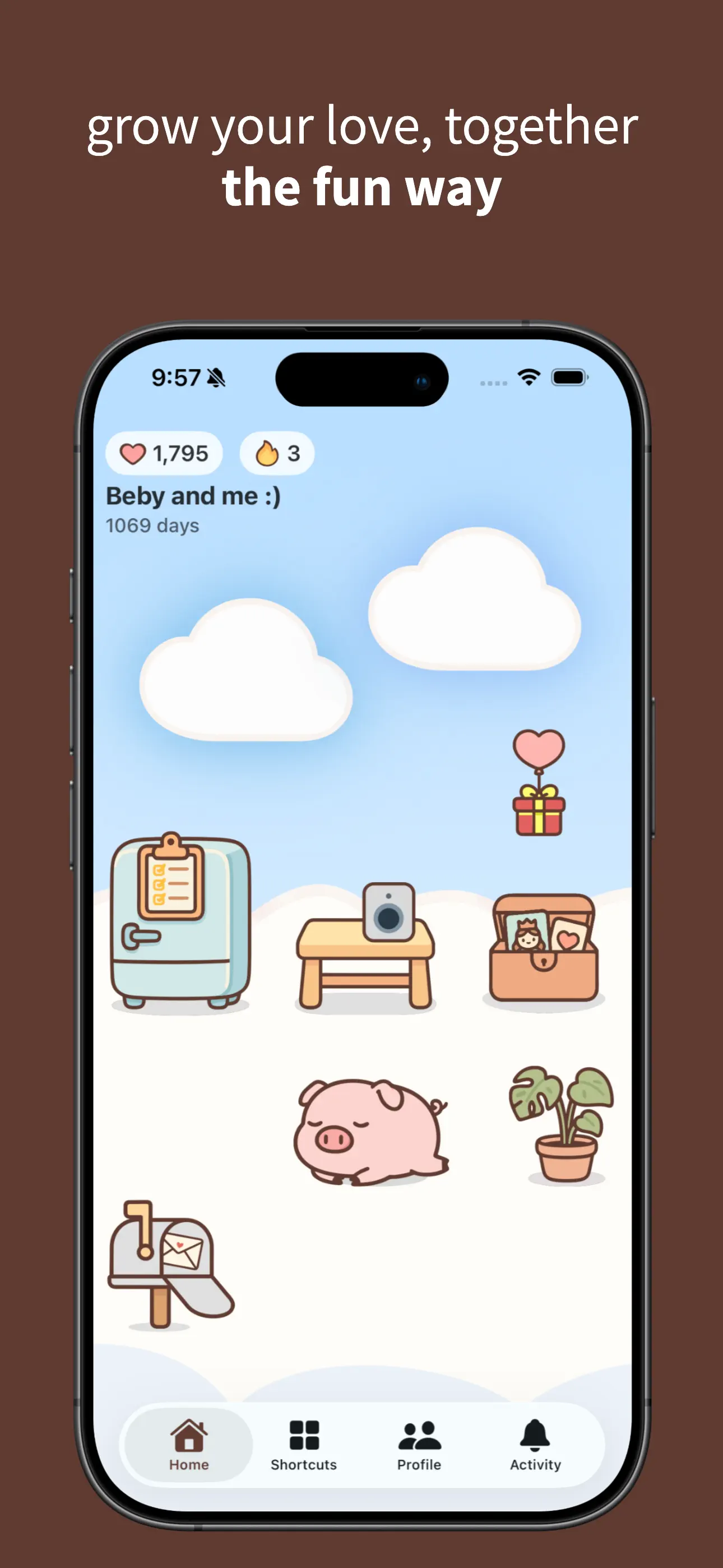 lovelee couples: love note app App Store screenshot 1