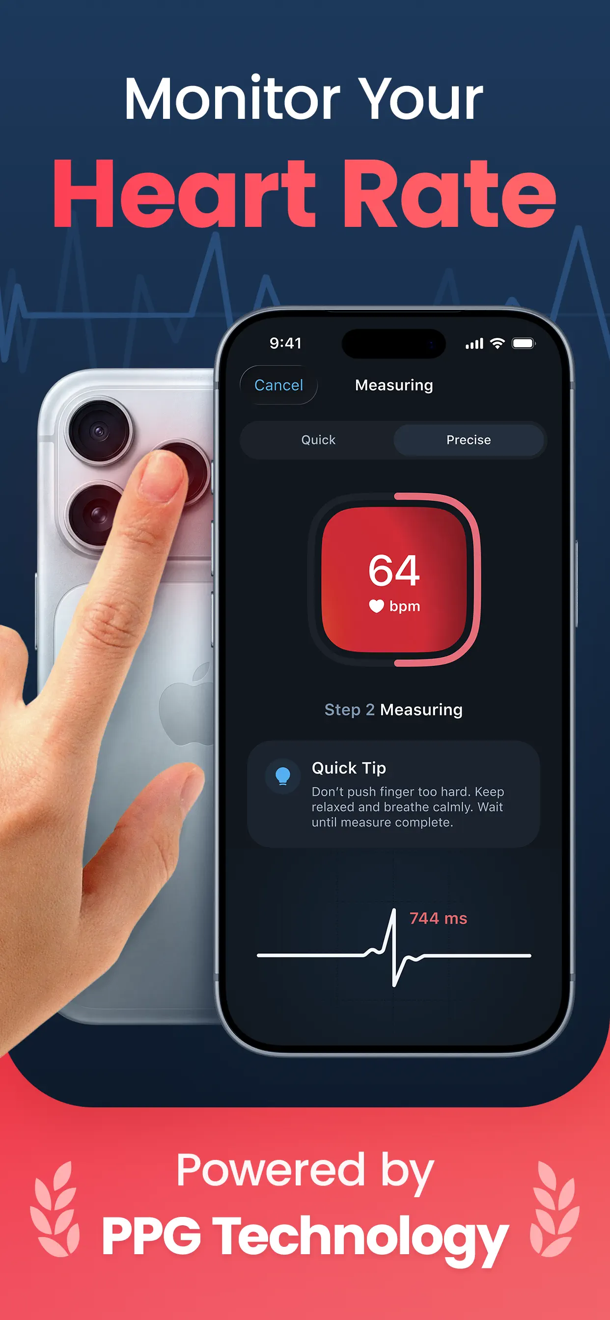 Heartica: Heart Rate Monitor App Store screenshot 1