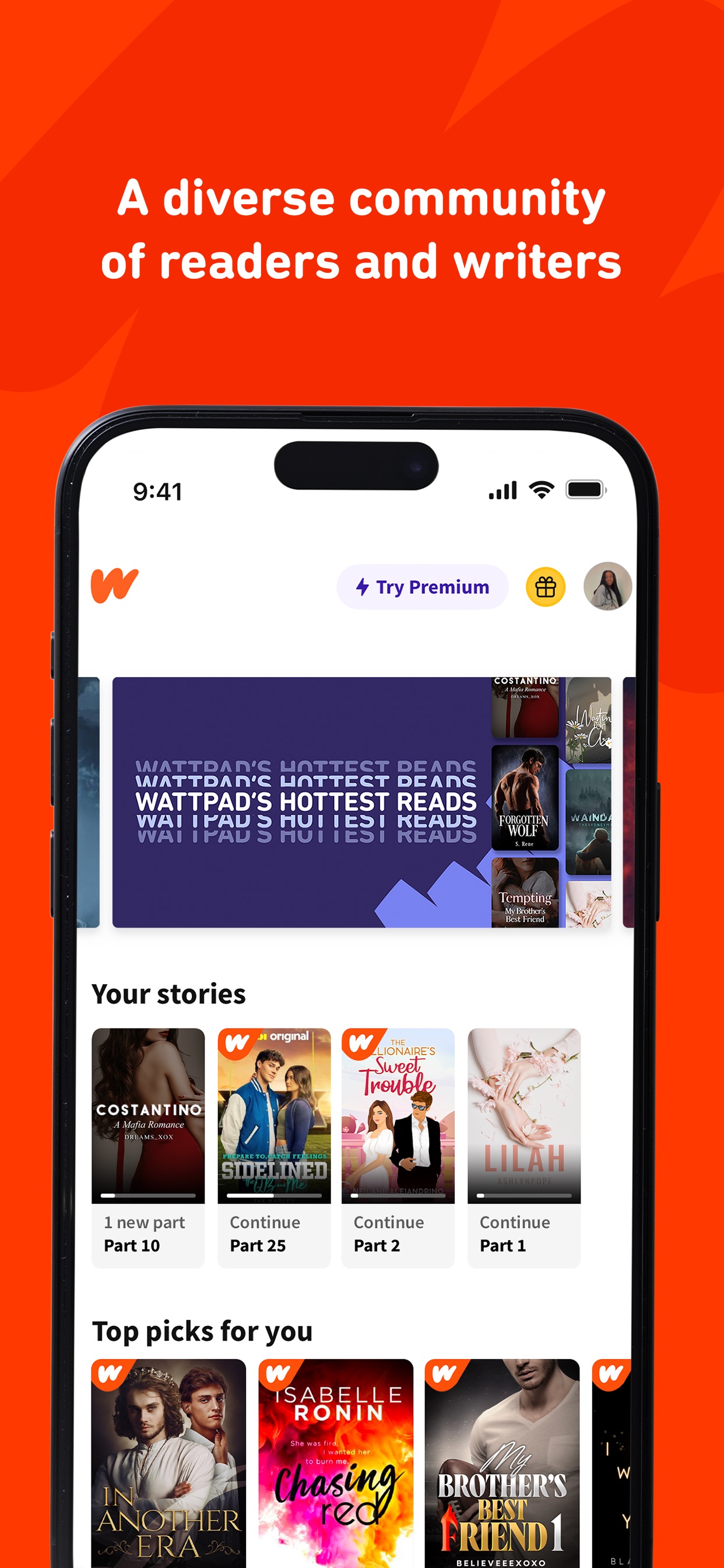 Wattpad - Read & Write Stories App Store screenshot 1