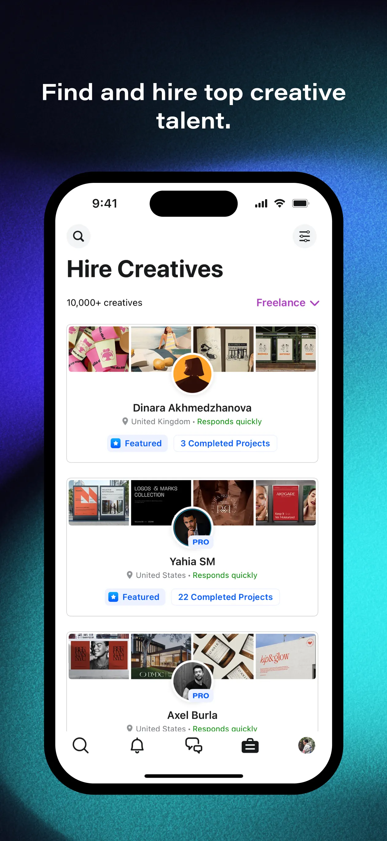 Behance – Creative Portfolios App Store screenshot 1