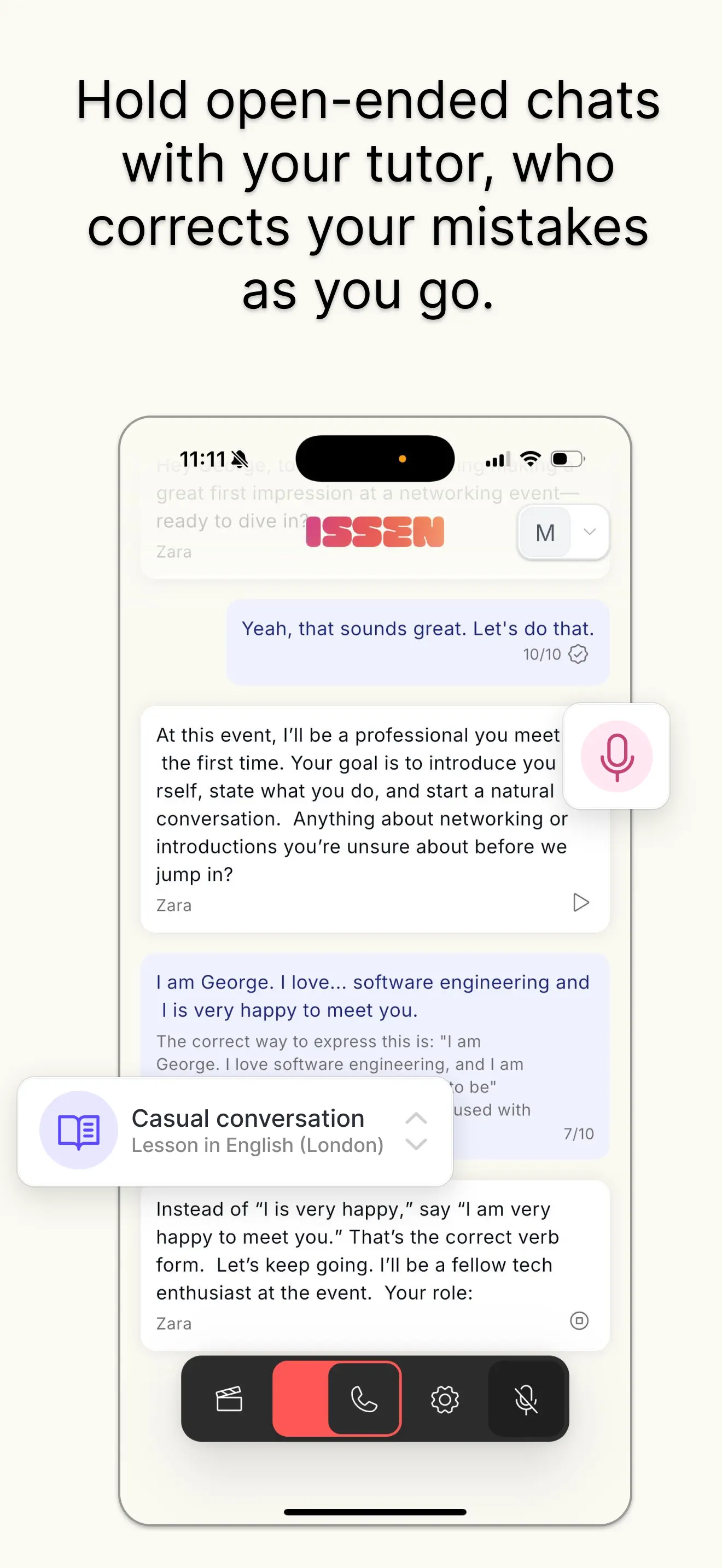 ISSEN - Voice Tutor App Store screenshot 3