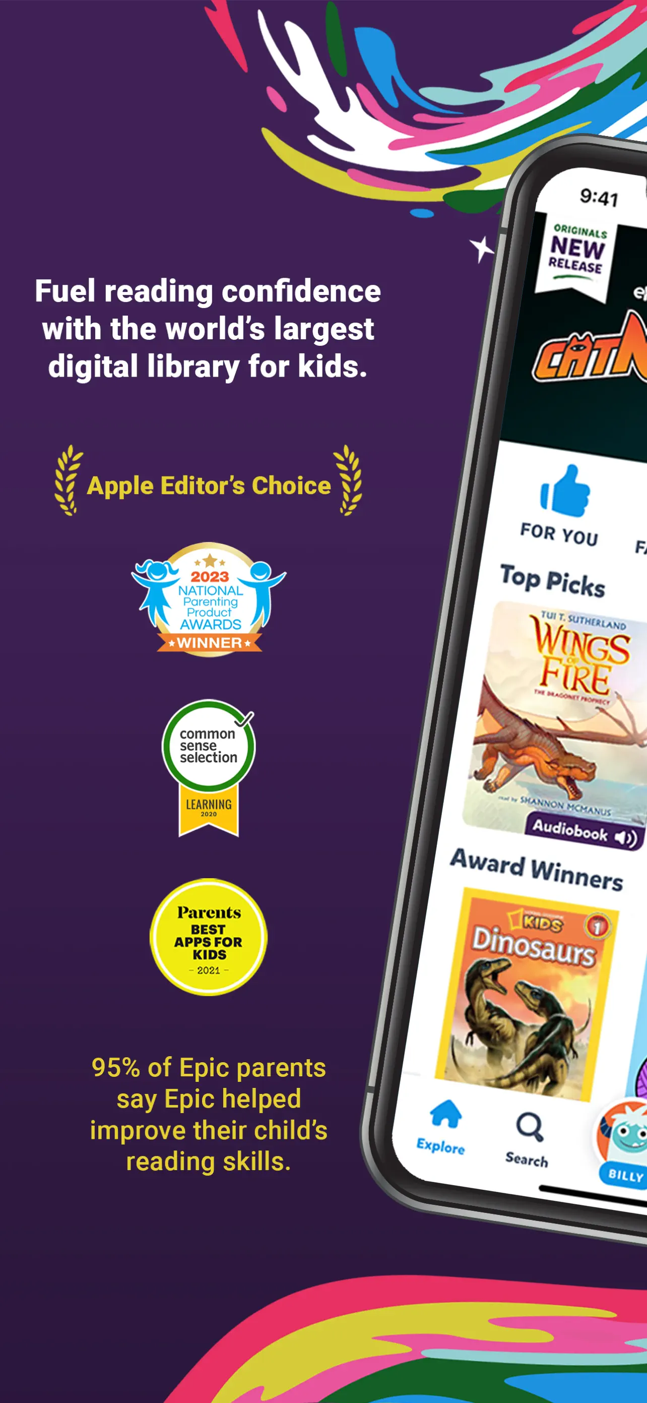 Epic - Kids' Books & Reading App Store screenshot 1