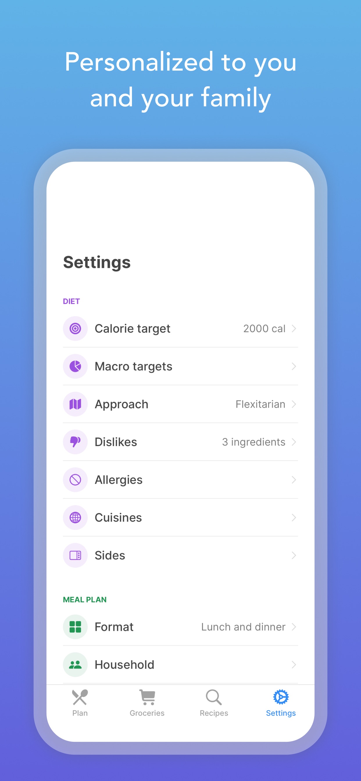 Intent - Meal Planner App Store screenshot 2