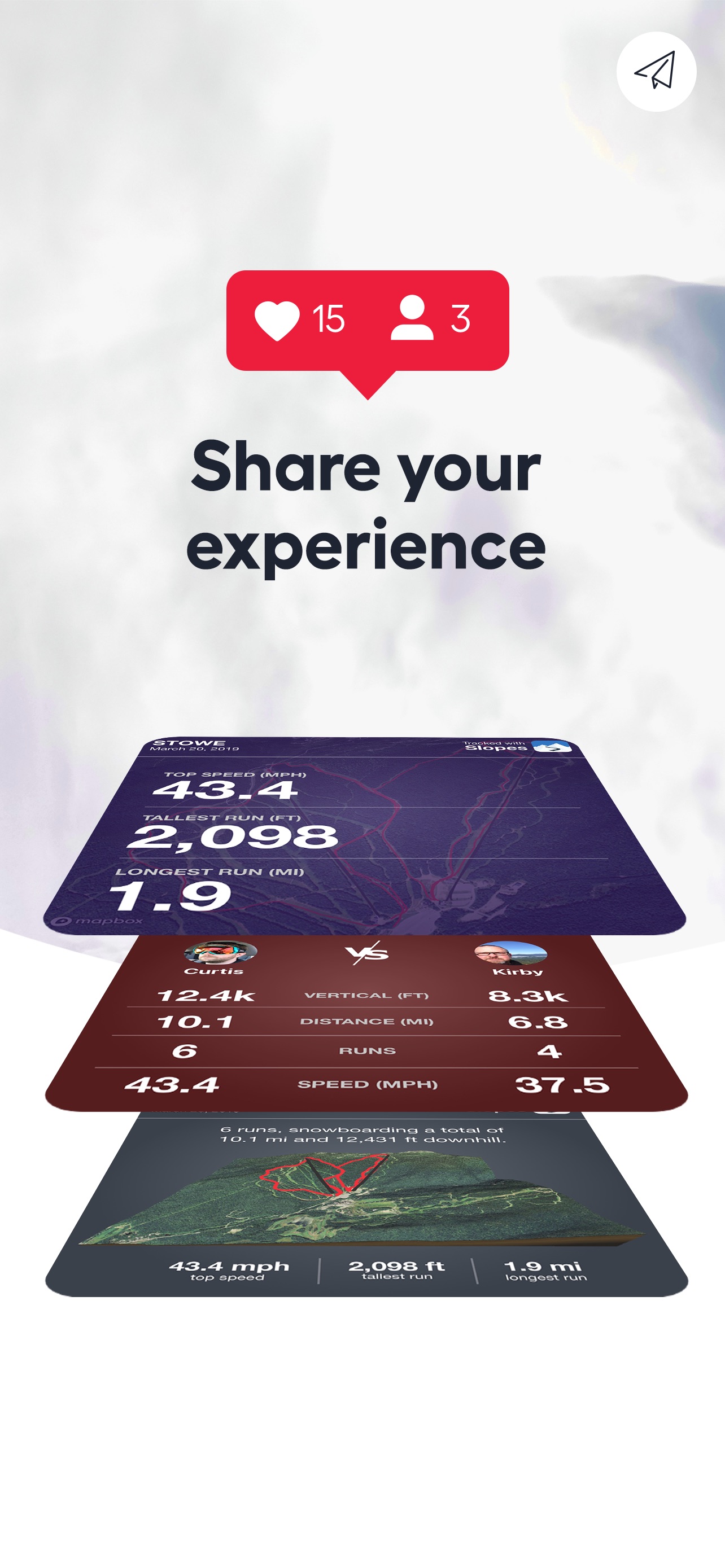 Slopes: Ski & Snowboard App Store screenshot 2